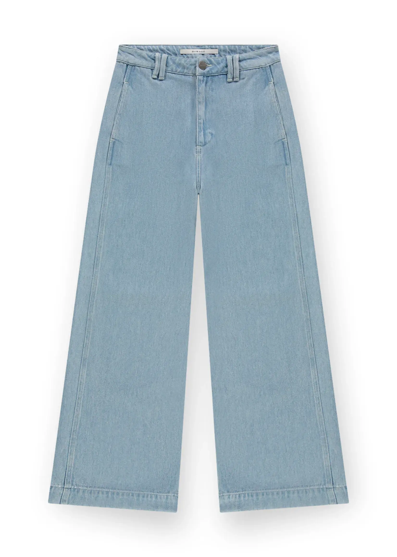 Homage Homage - Flowy Wide Leg Jeans - Light Soft Blue