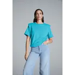 Homage Homage - Sweater korte mouw - Aqua Green