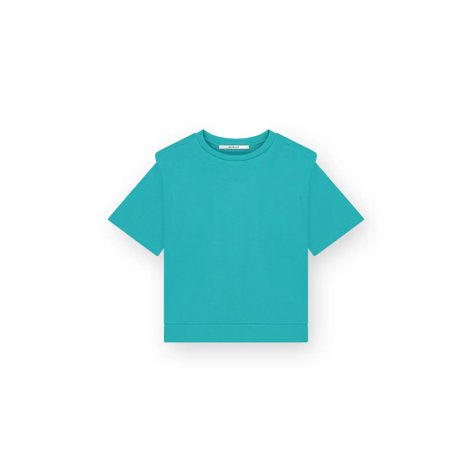Homage Homage - Sweater korte mouw - Aqua Green