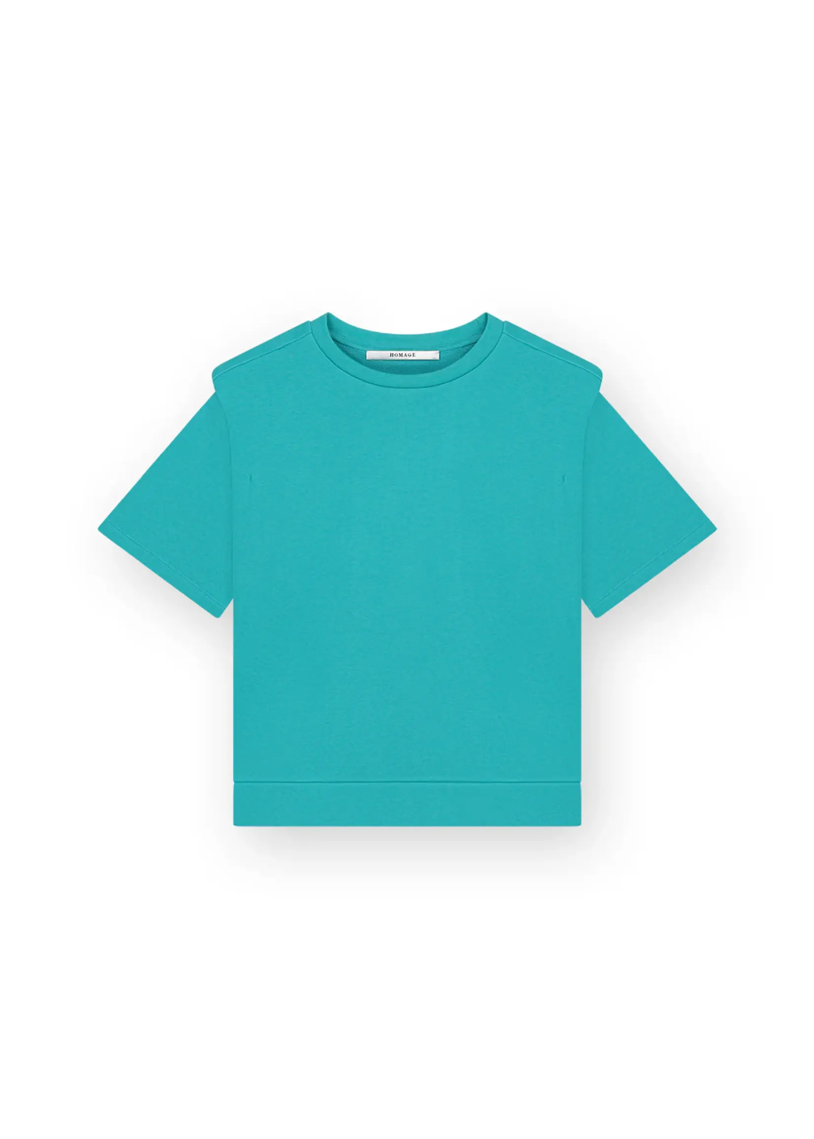 Homage Homage - Sweater korte mouw - Aqua Green