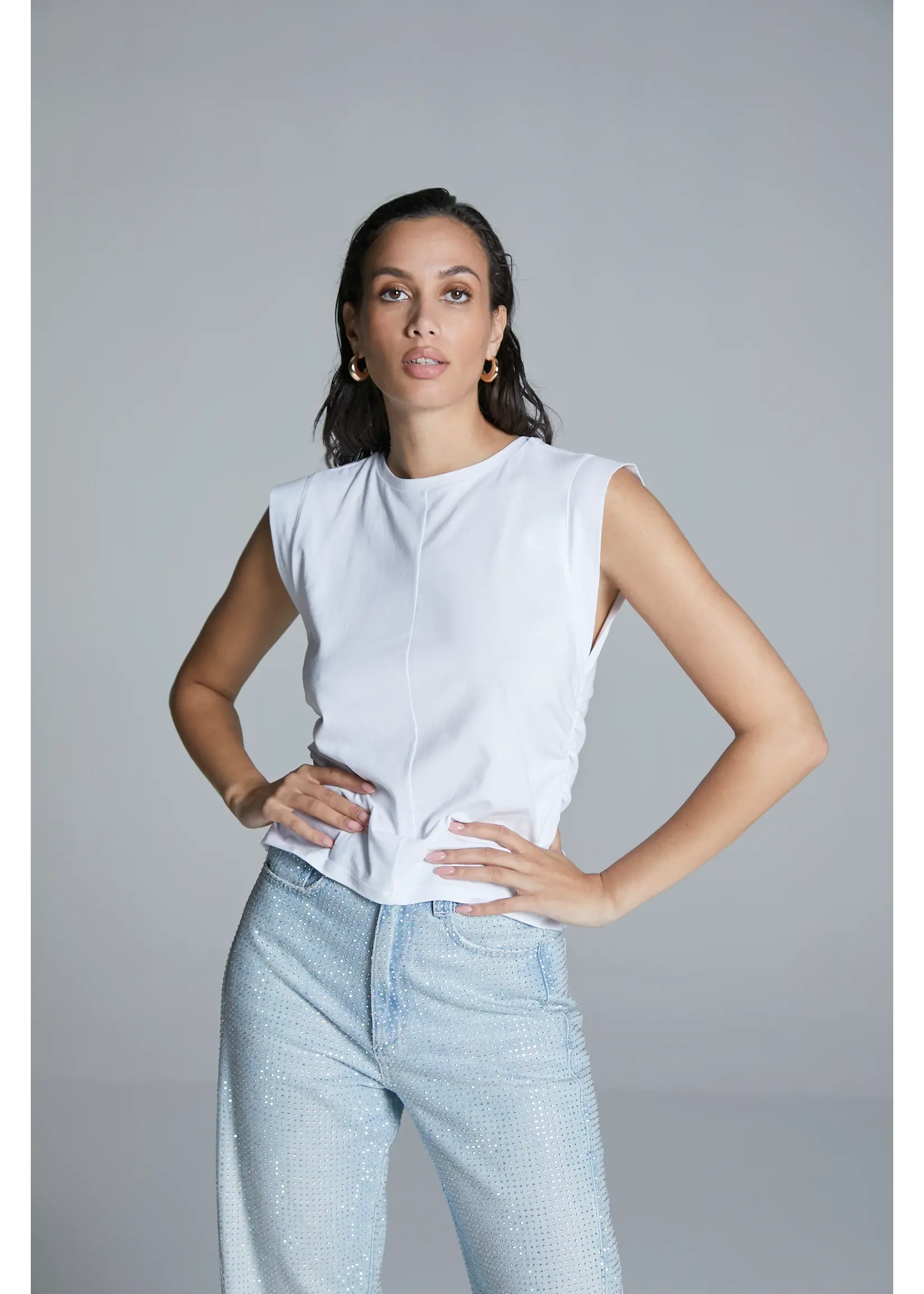 Homage Homage - Top met plooien - Wit