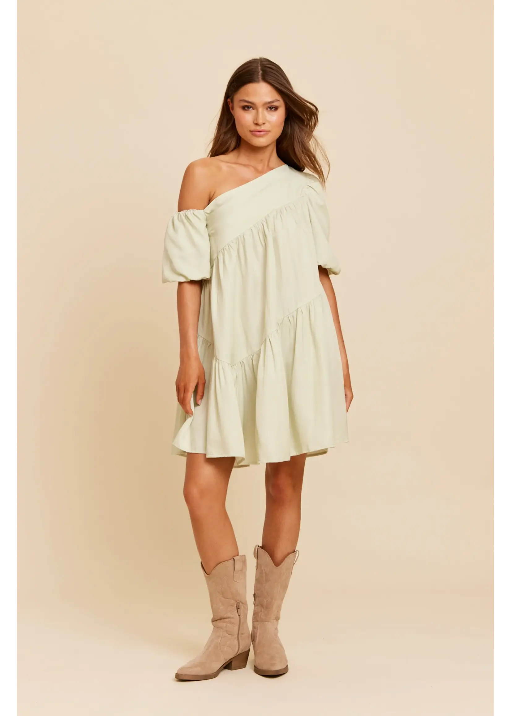 Rut&Circle Rut&Circle - Carin Jurk - Lichtgroen