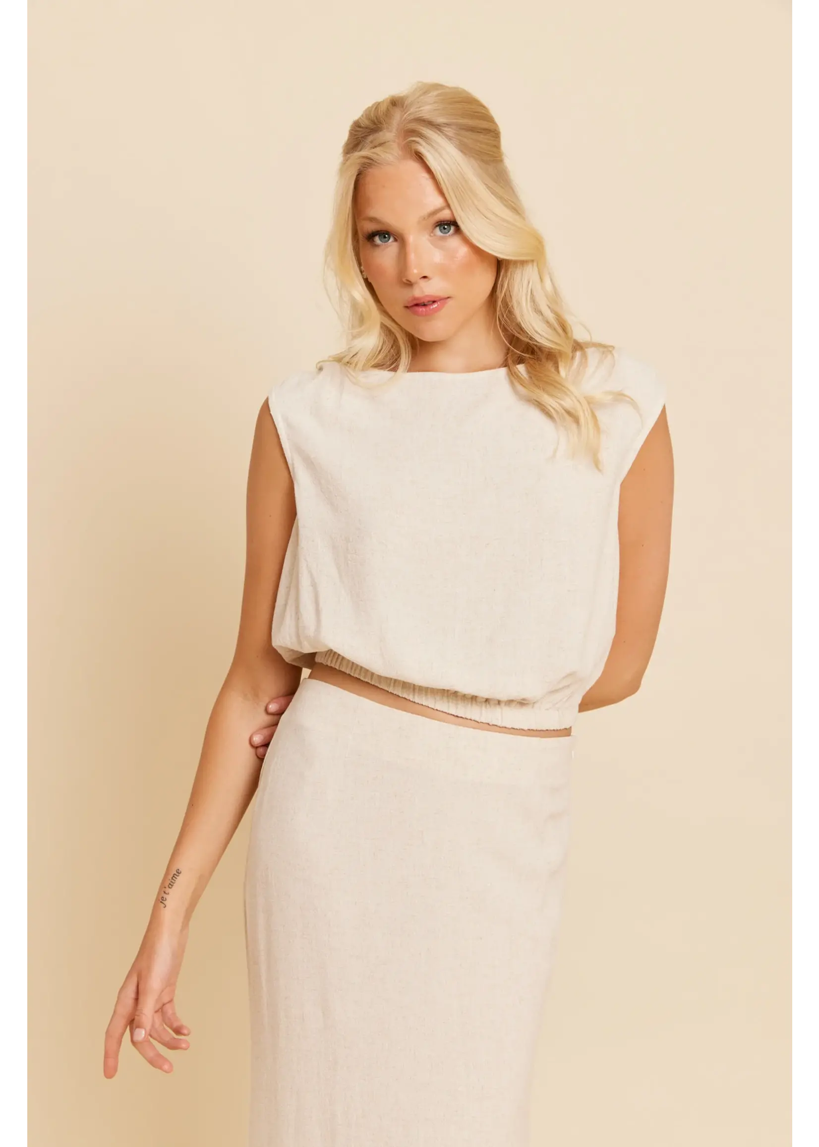 Rut&Circle Rut&Circle - Jolie Top - Beige
