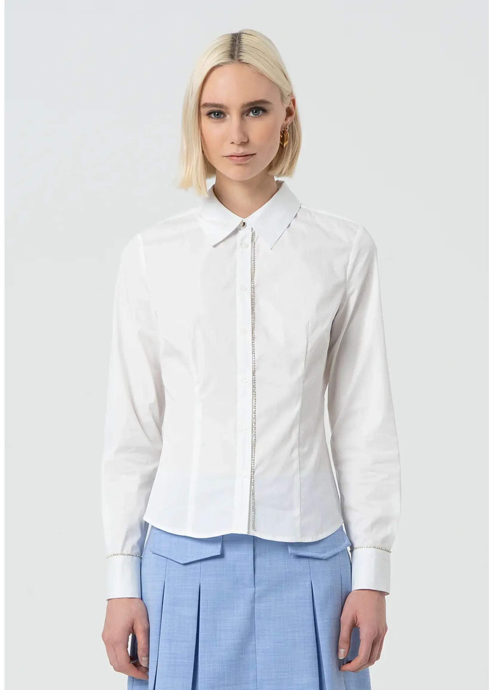 Fracomina Fracomina - Hemd met stras - Wit