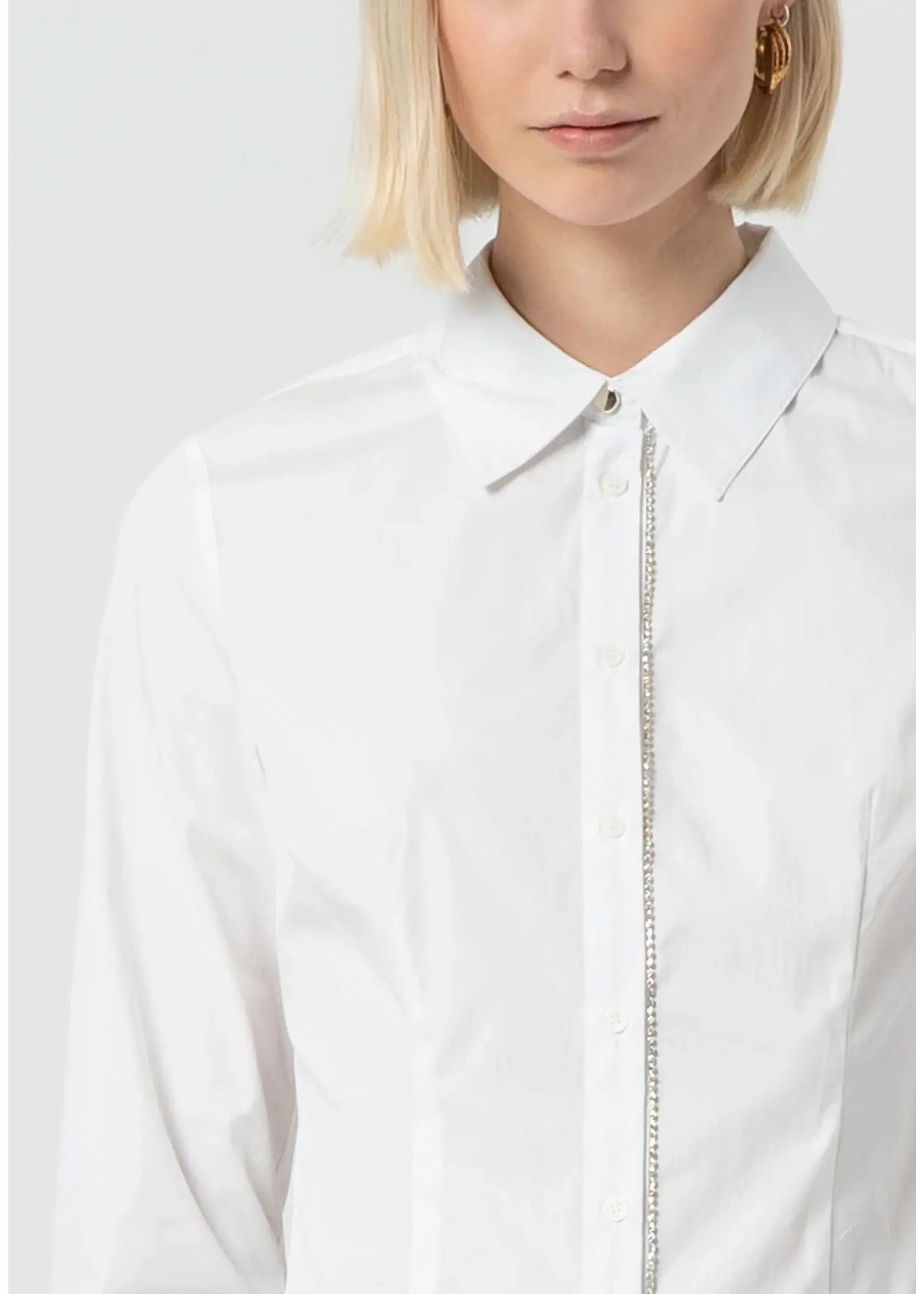 Fracomina Fracomina - Hemd met stras - Wit