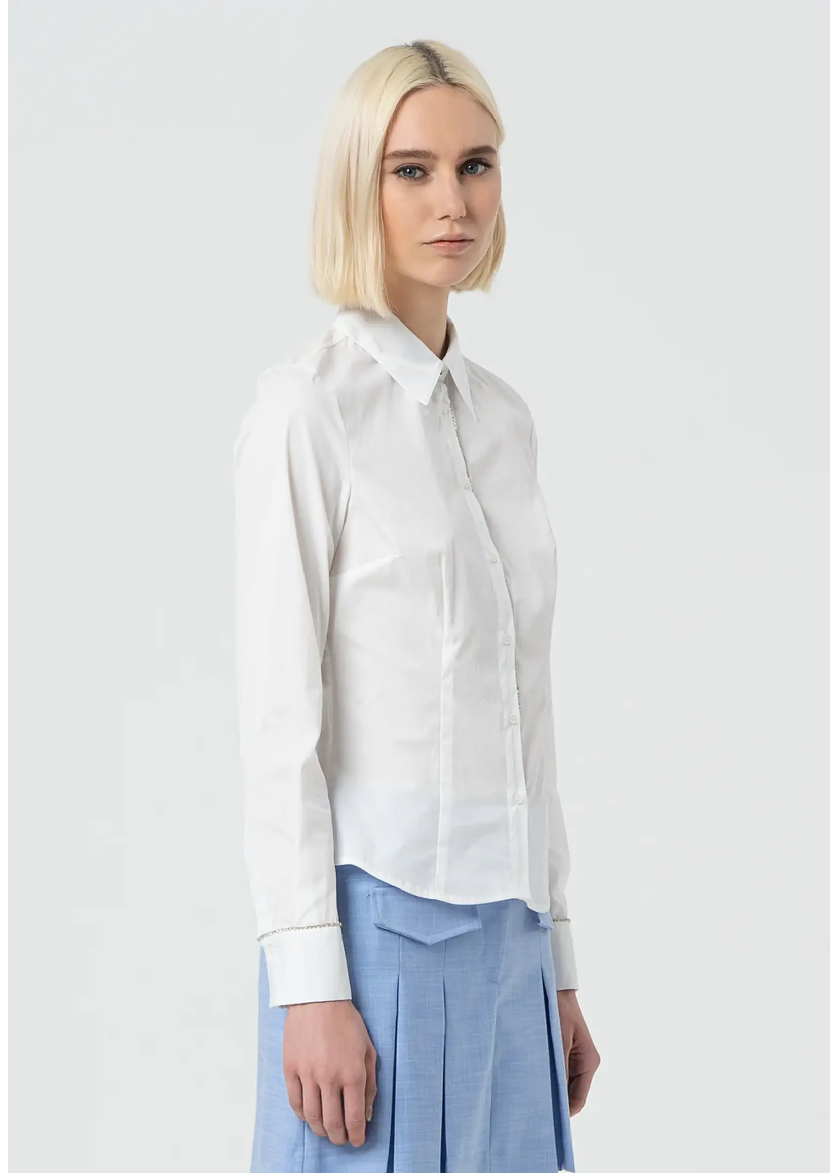 Fracomina Fracomina - Hemd met stras - Wit