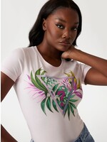 Guess Guess - Leaf Triangle Tee - Roze
