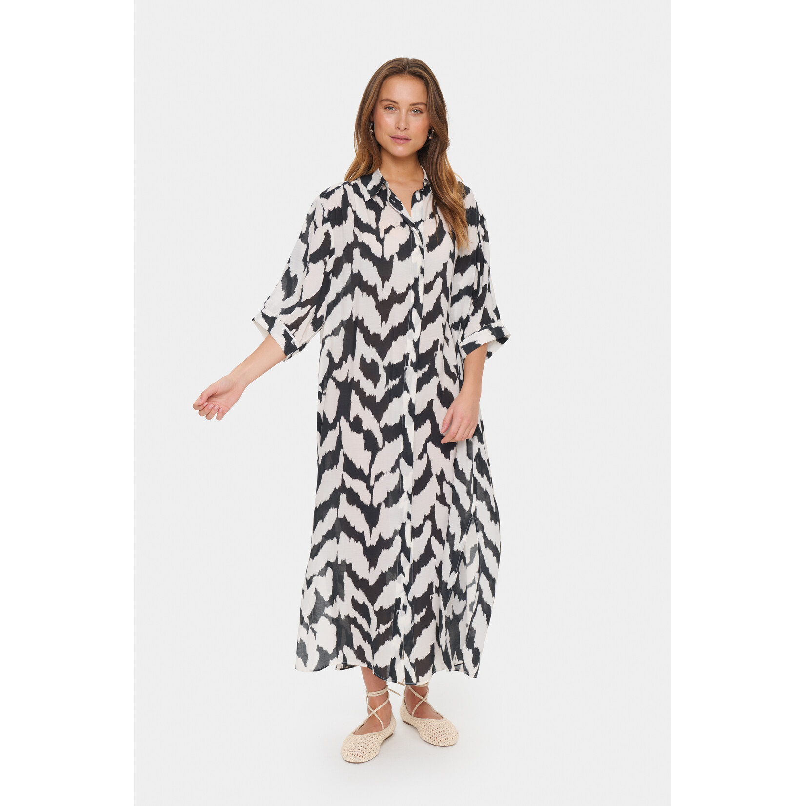 Saint Tropez Saint Tropez - KelsieSZ Jurk - Zwart/Wit