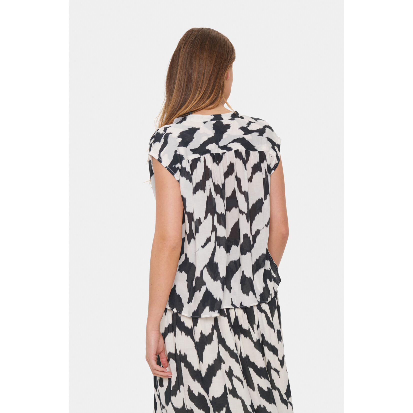 Saint Tropez Saint Tropez - KelsieSZ Blouse - Zwart/Wit
