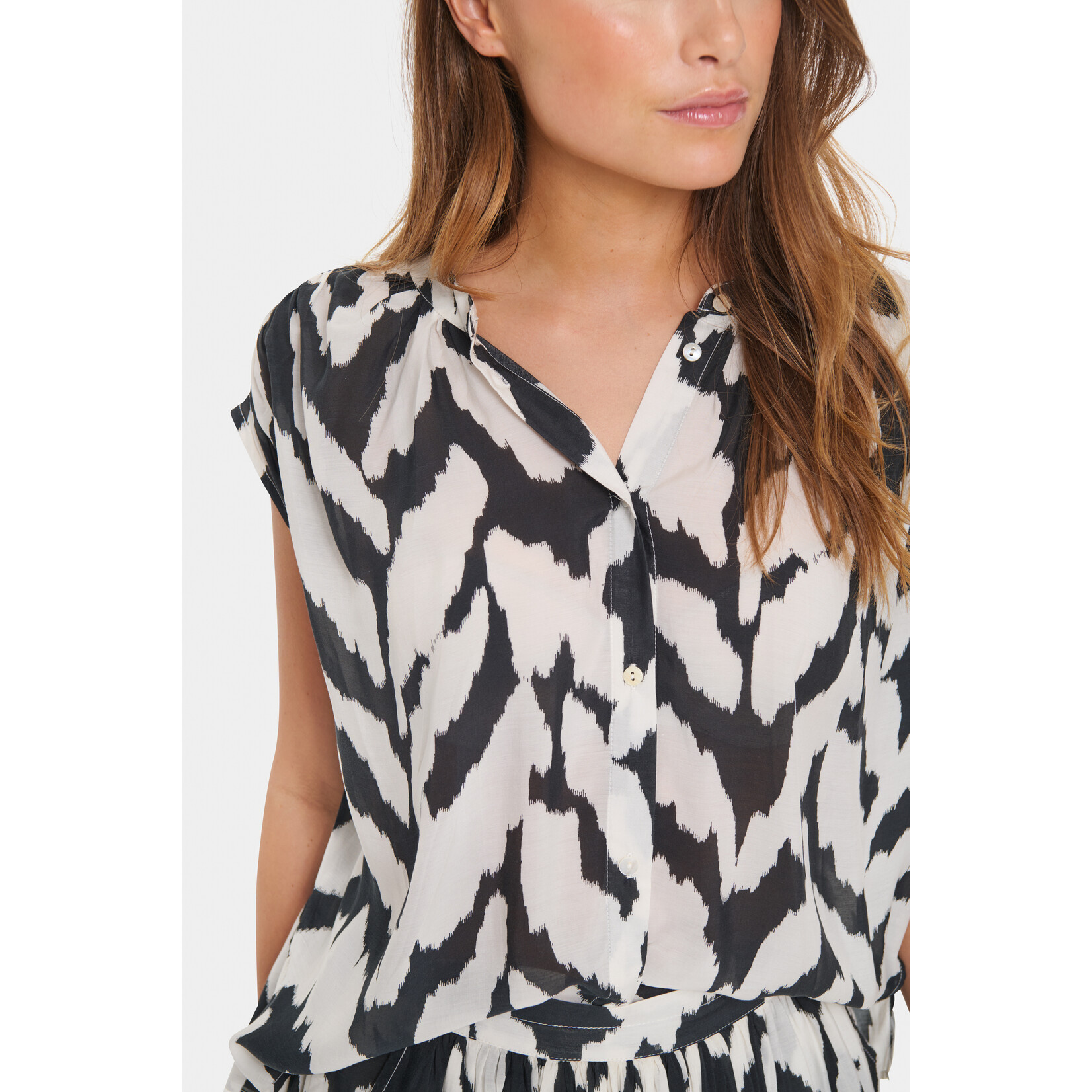 Saint Tropez Saint Tropez - KelsieSZ Blouse - Zwart/Wit