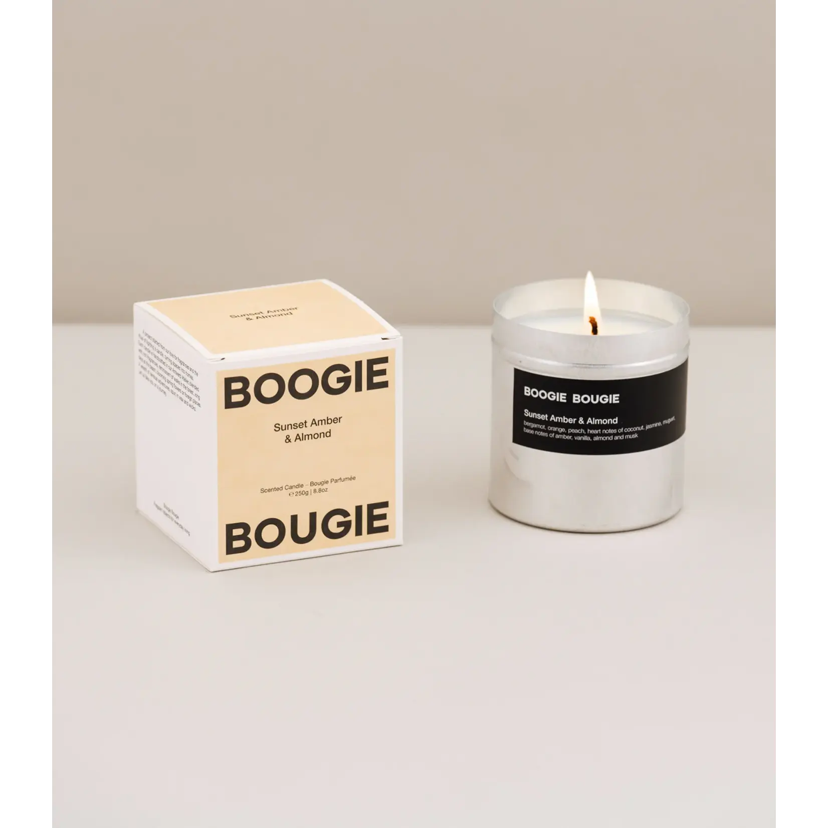 Boogie Bougie Boogie Bougie - Geurkaars '- Sunset Amber  & Almond'
