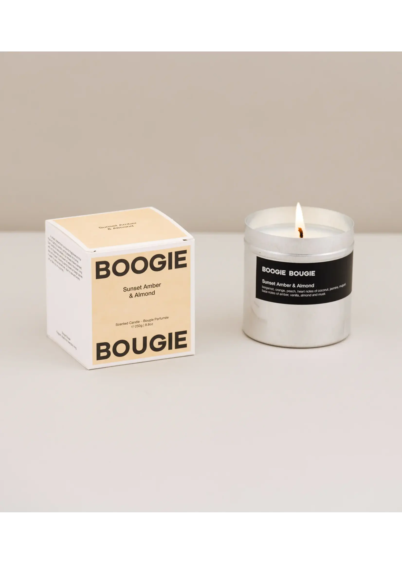 Boogie Bougie Boogie Bougie - Geurkaars '- Sunset Amber  & Almond'