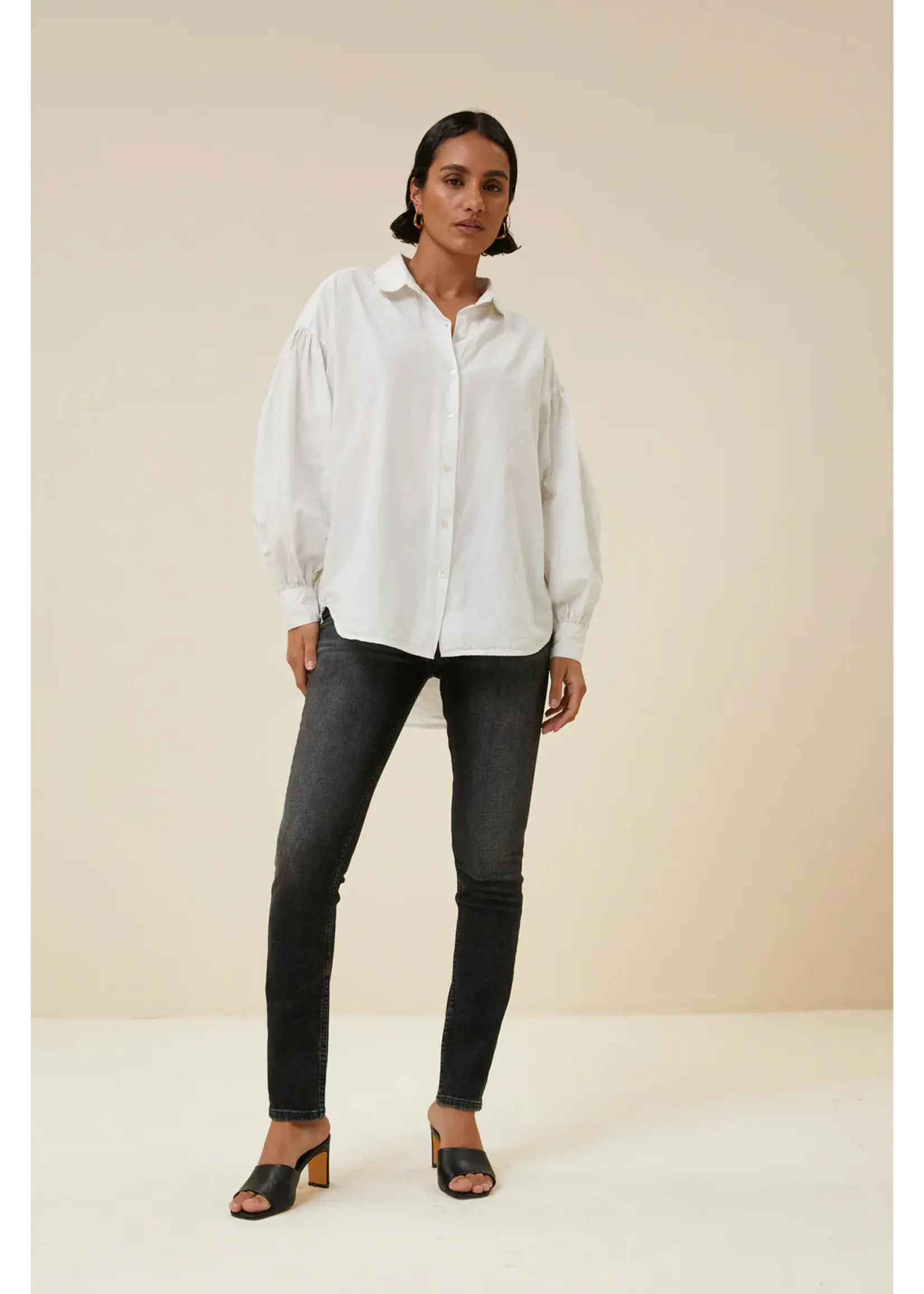 By-Bar By-Bar - Sarah Poplin Blouse - Wit