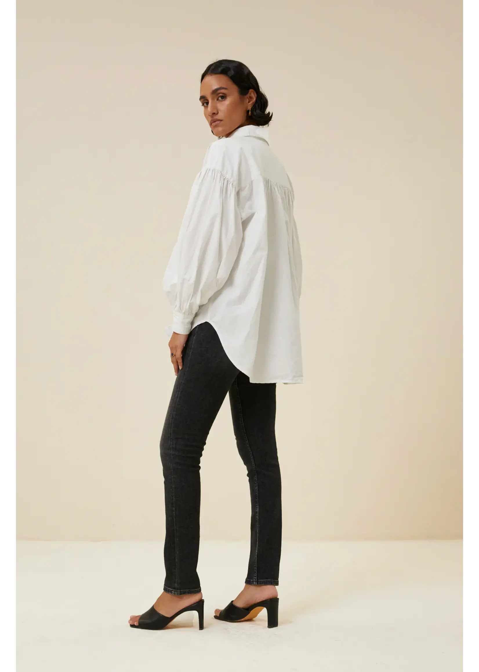 By-Bar By-Bar - Sarah Poplin Blouse - Wit