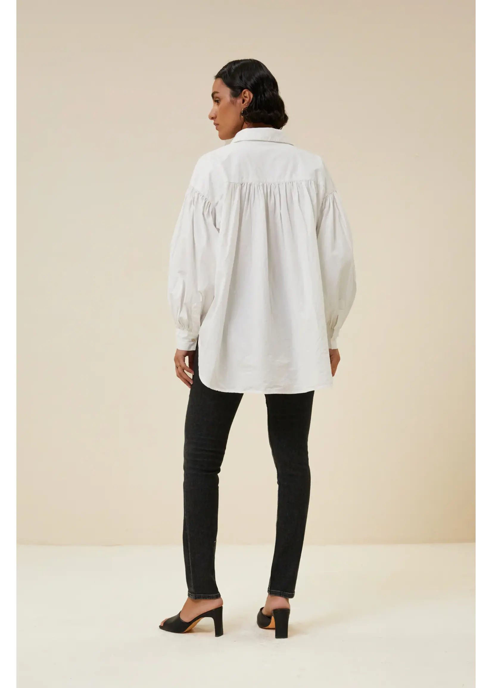 By-Bar By-Bar - Sarah Poplin Blouse - Wit