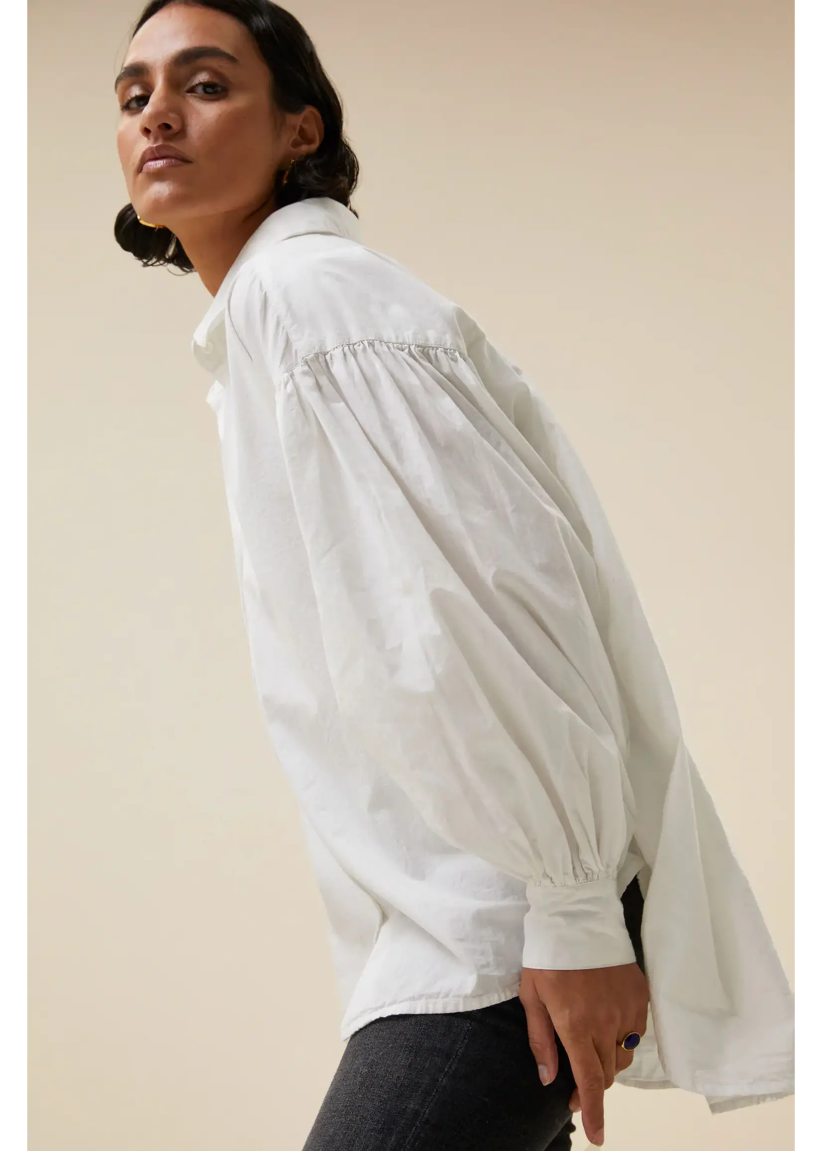 By-Bar By-Bar - Sarah Poplin Blouse - Wit