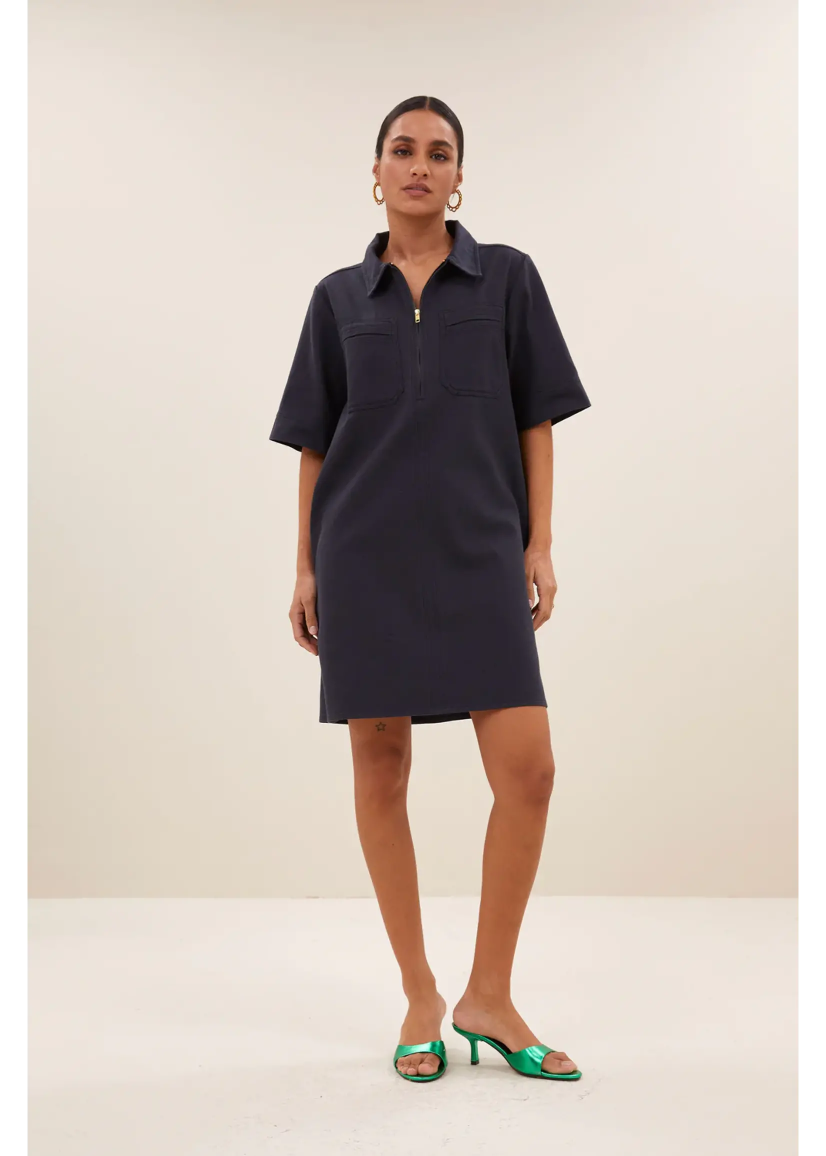 By-Bar By-Bar - Philipe Twill Jurk - Graphite