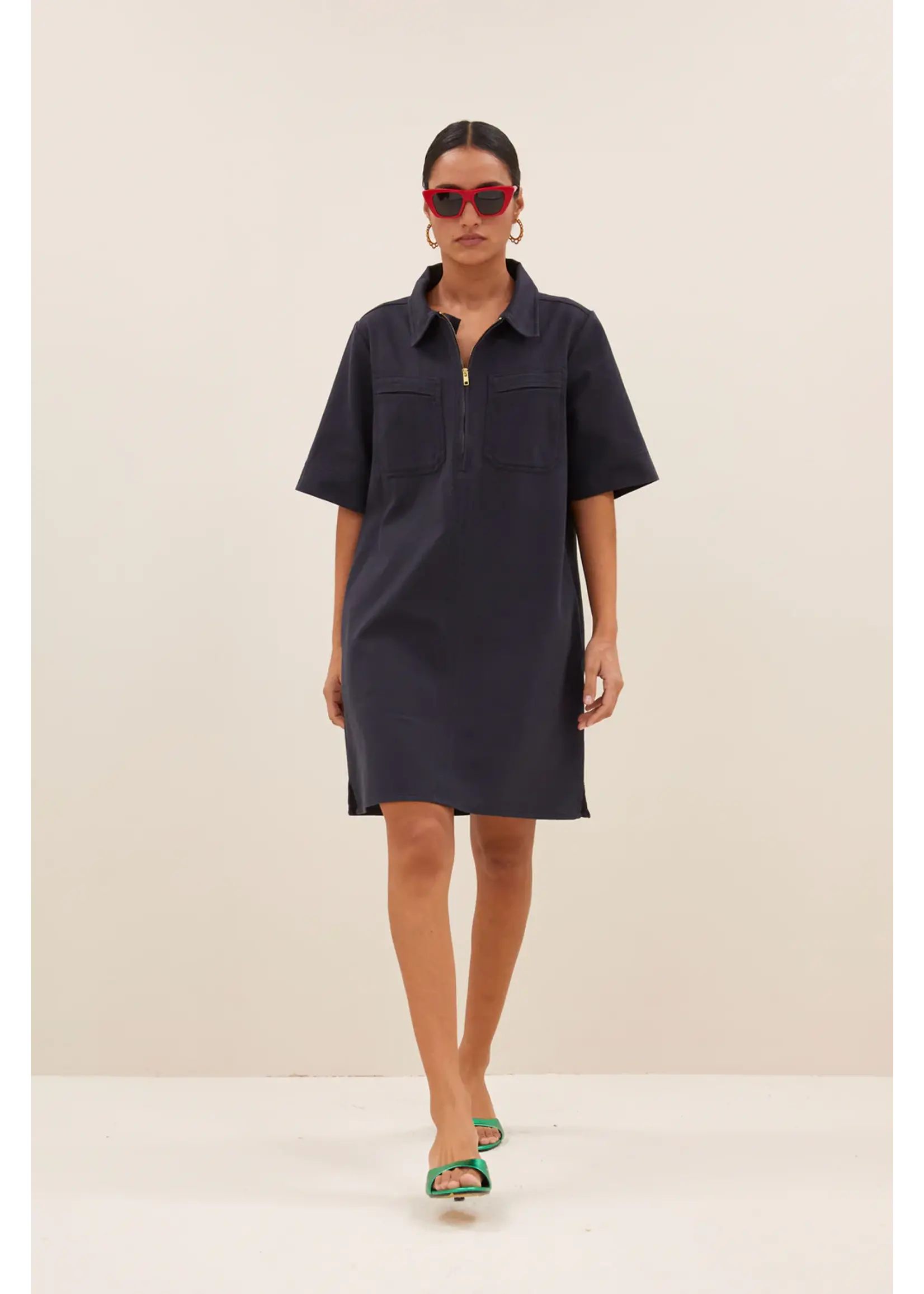 By-Bar By-Bar - Philipe Twill Jurk - Graphite