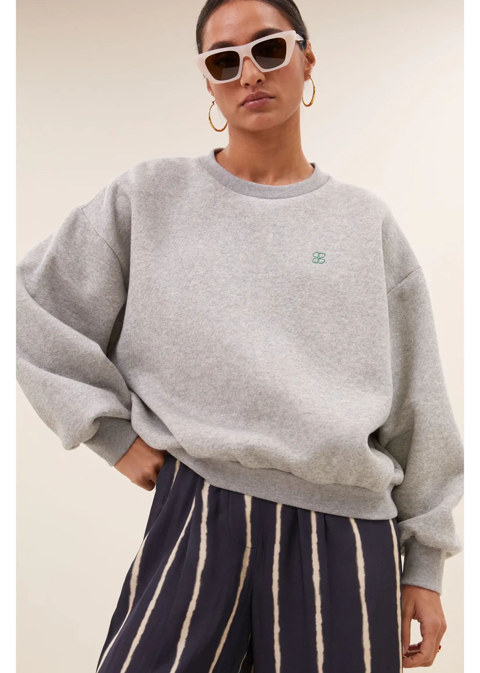 By-Bar By-Bar - Bibi Lucky Curve Sweater - Grijs