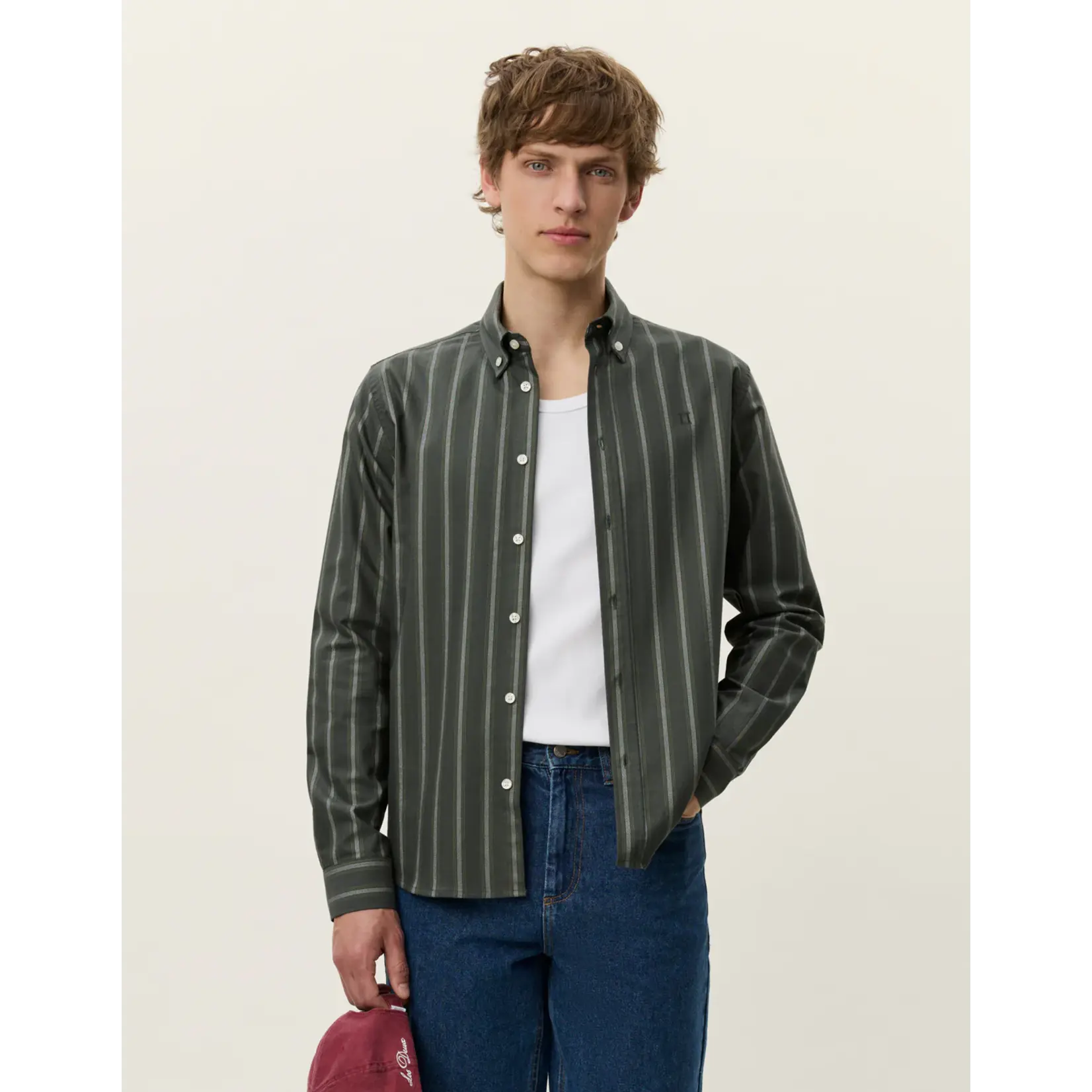 Les Deux Les Deux - Konrad Striped Oxford Shirt - Verschillende kleuren verkrijgbaar
