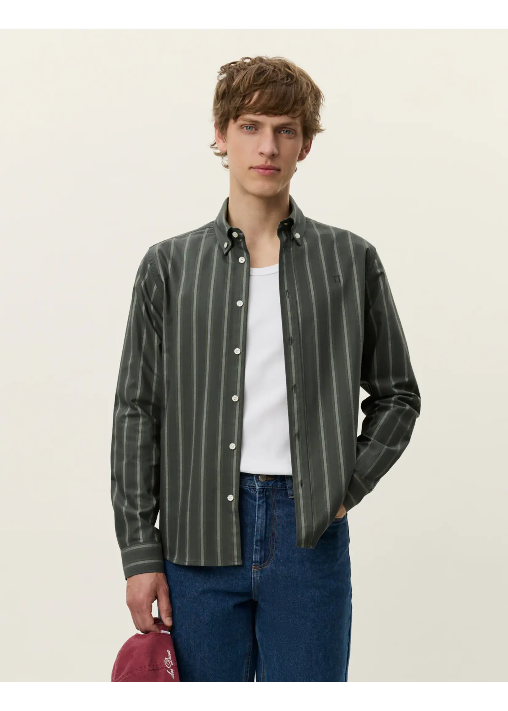 Les Deux Les Deux - Konrad Striped Oxford Shirt - Duffel Bag