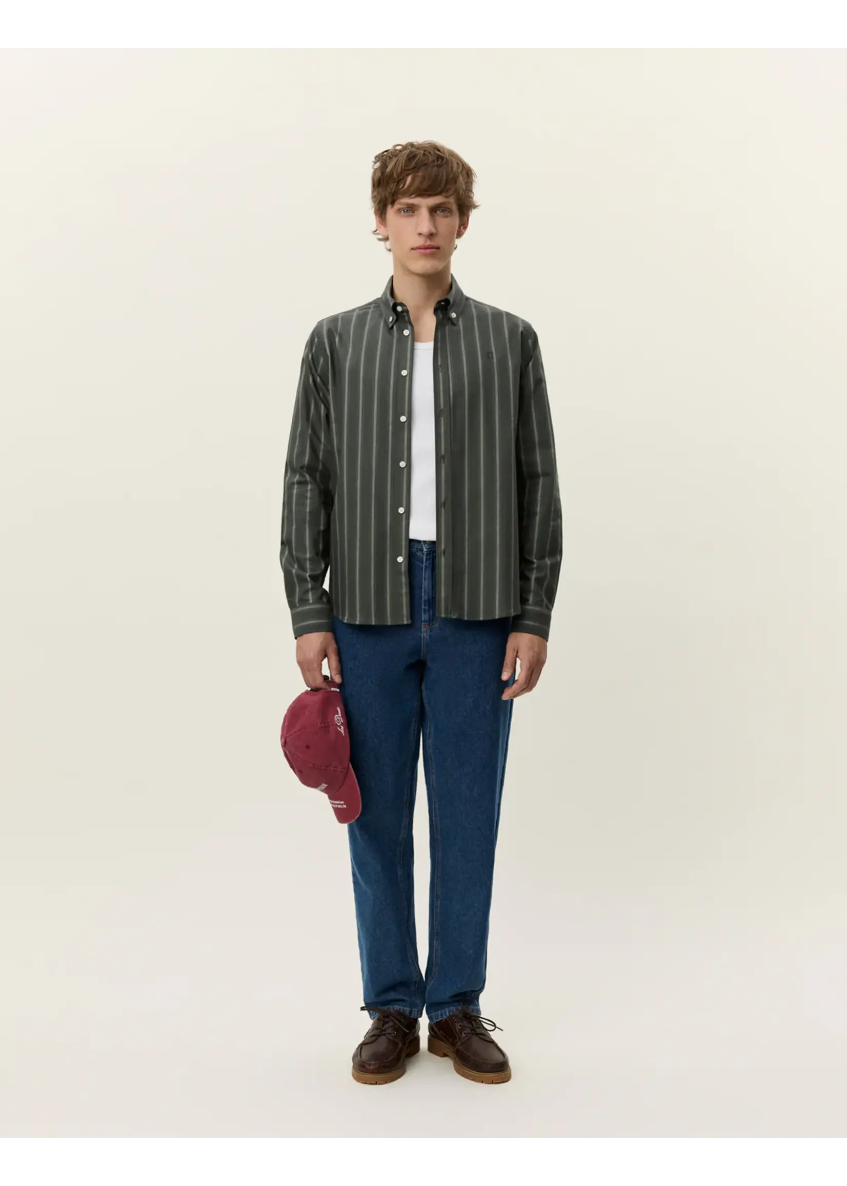 Les Deux Les Deux - Konrad Striped Oxford Shirt - Duffel Bag