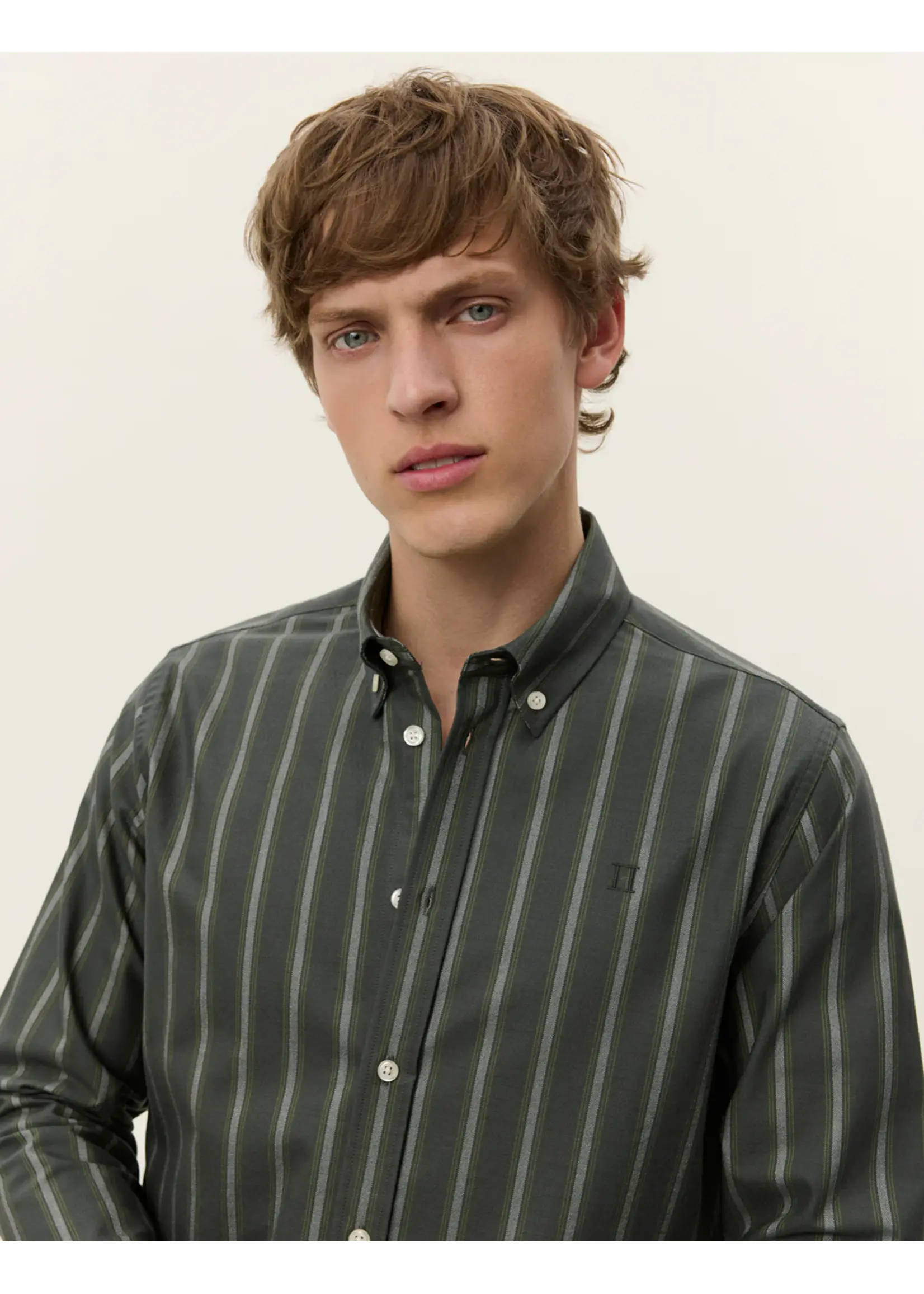 Les Deux Les Deux - Konrad Striped Oxford Shirt - Verschillende kleuren verkrijgbaar