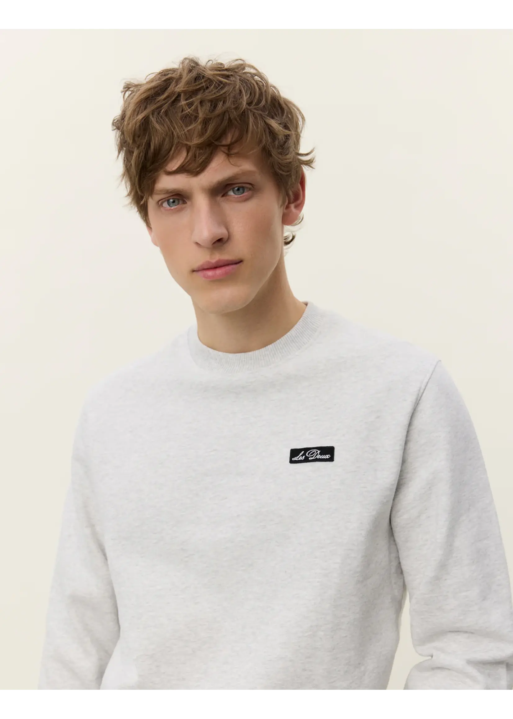 Les Deux Les Deux - Patch Sweatshirt - Snow Melange