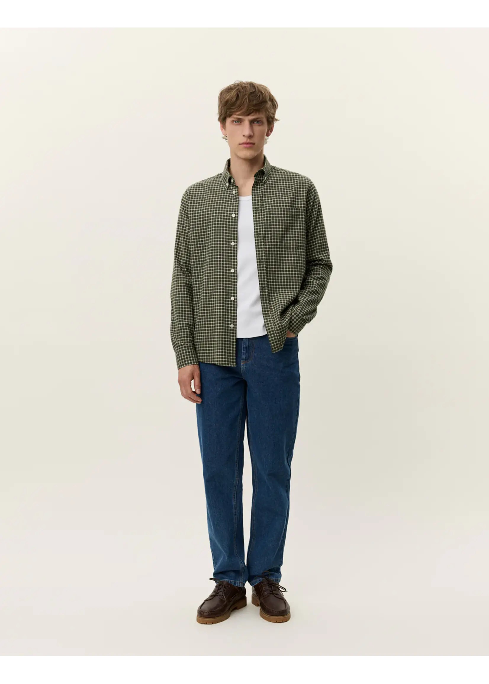 Les Deux Les Deux - Konrad Check Flannel Shirt - Light Sand