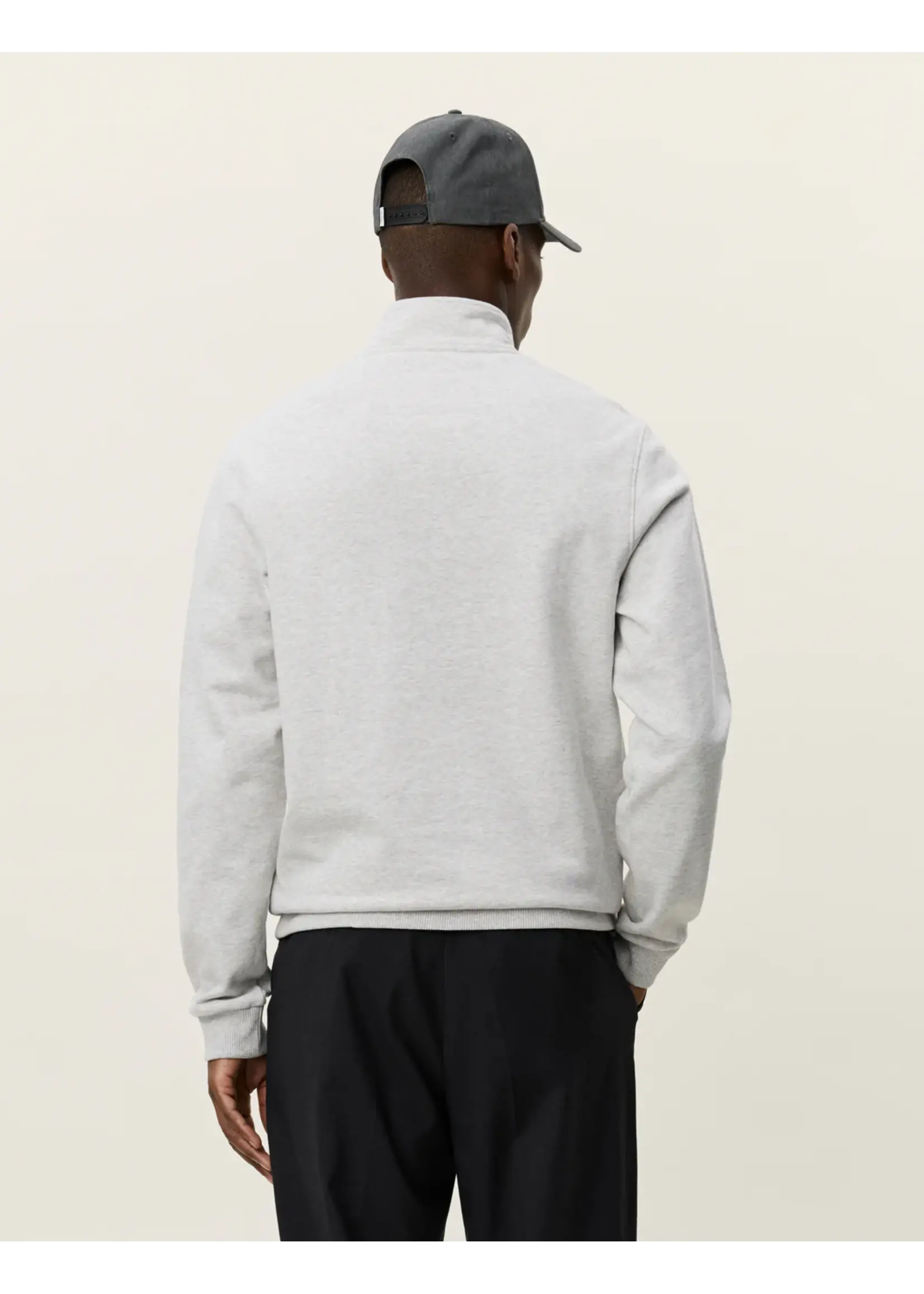Les Deux Les Deux - Patch Half-Zip Sweatshirt - Snow Melange