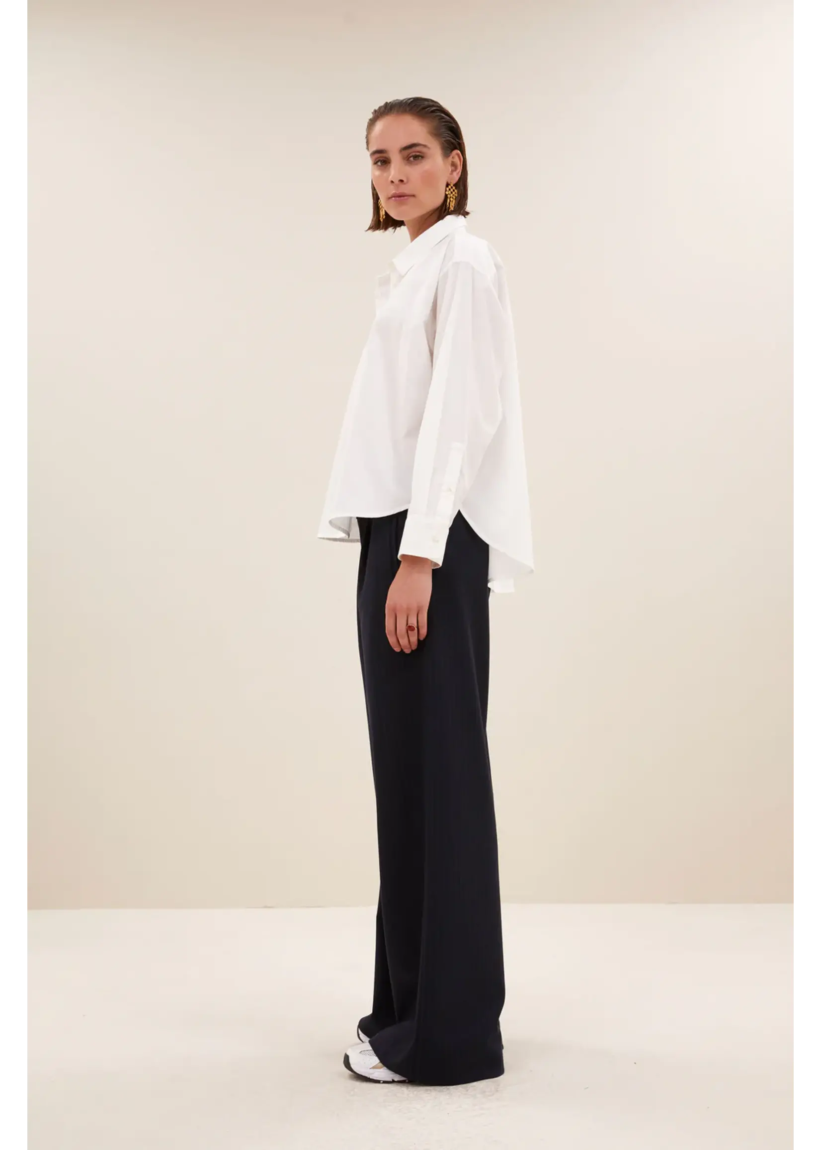 By-Bar By-Bar- Flo Poplin Blouse - Wit