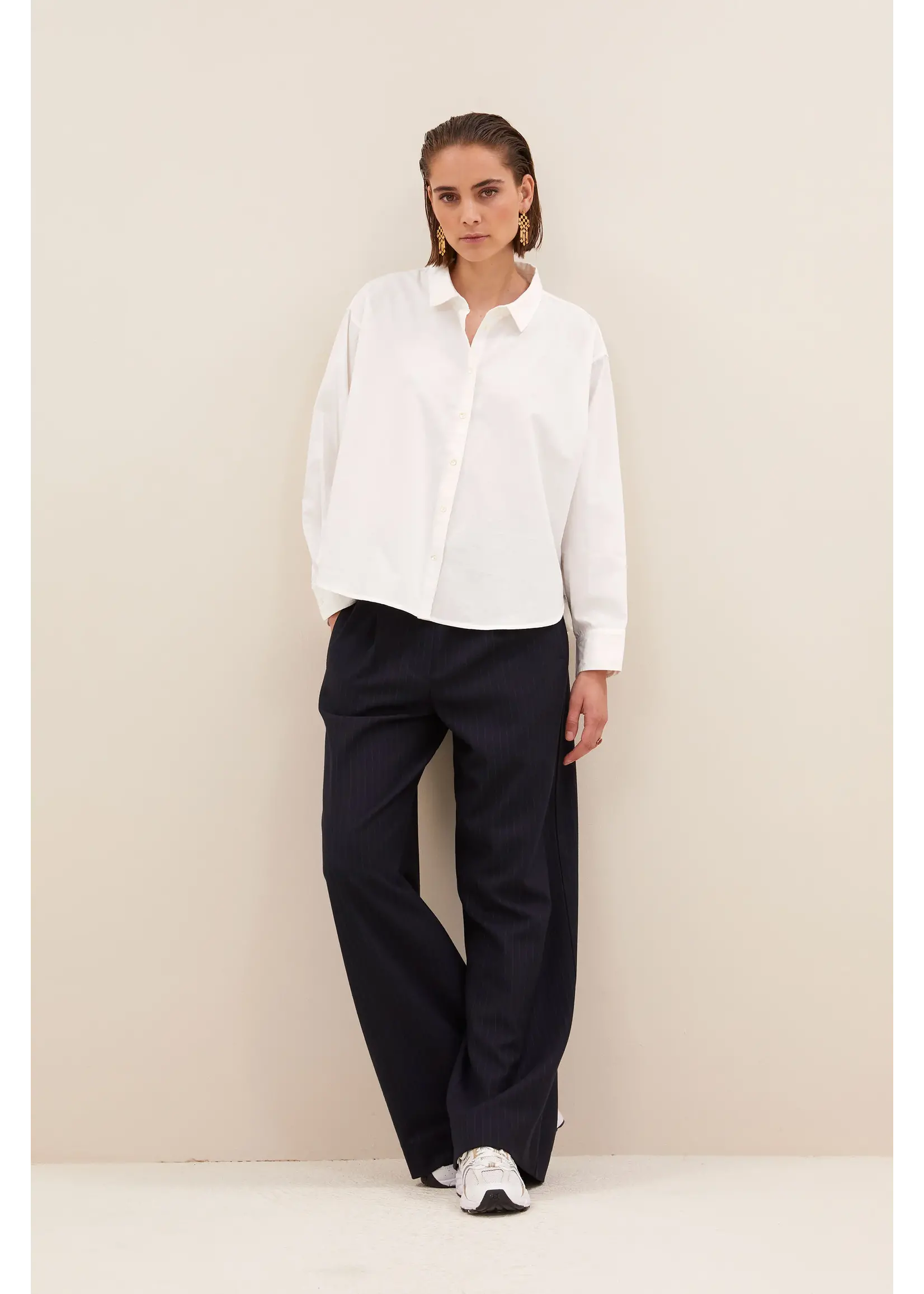 By-Bar By-Bar- Flo Poplin Blouse - Wit