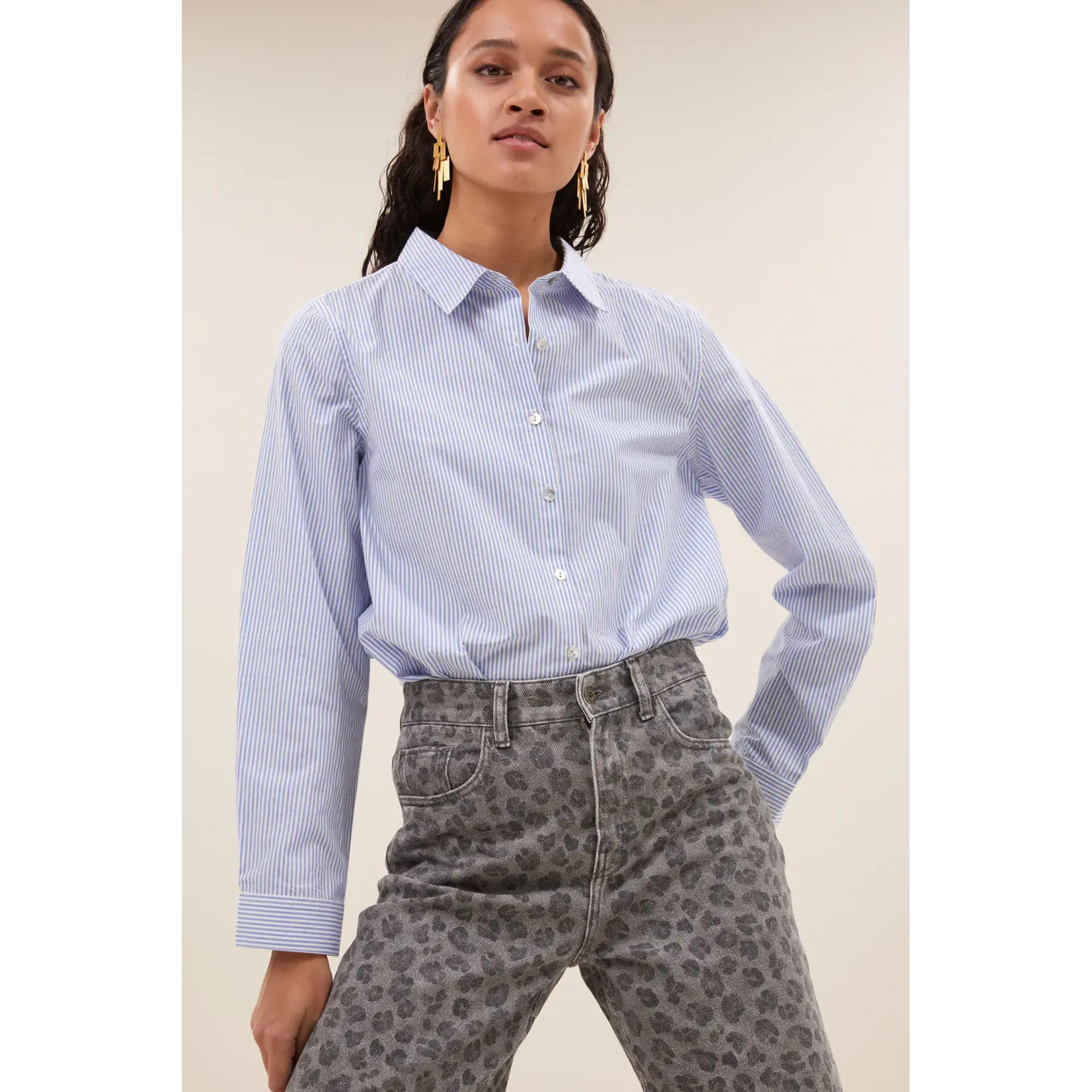 By-Bar By-Bar- Joly Blue Stripe Blouse - Sky