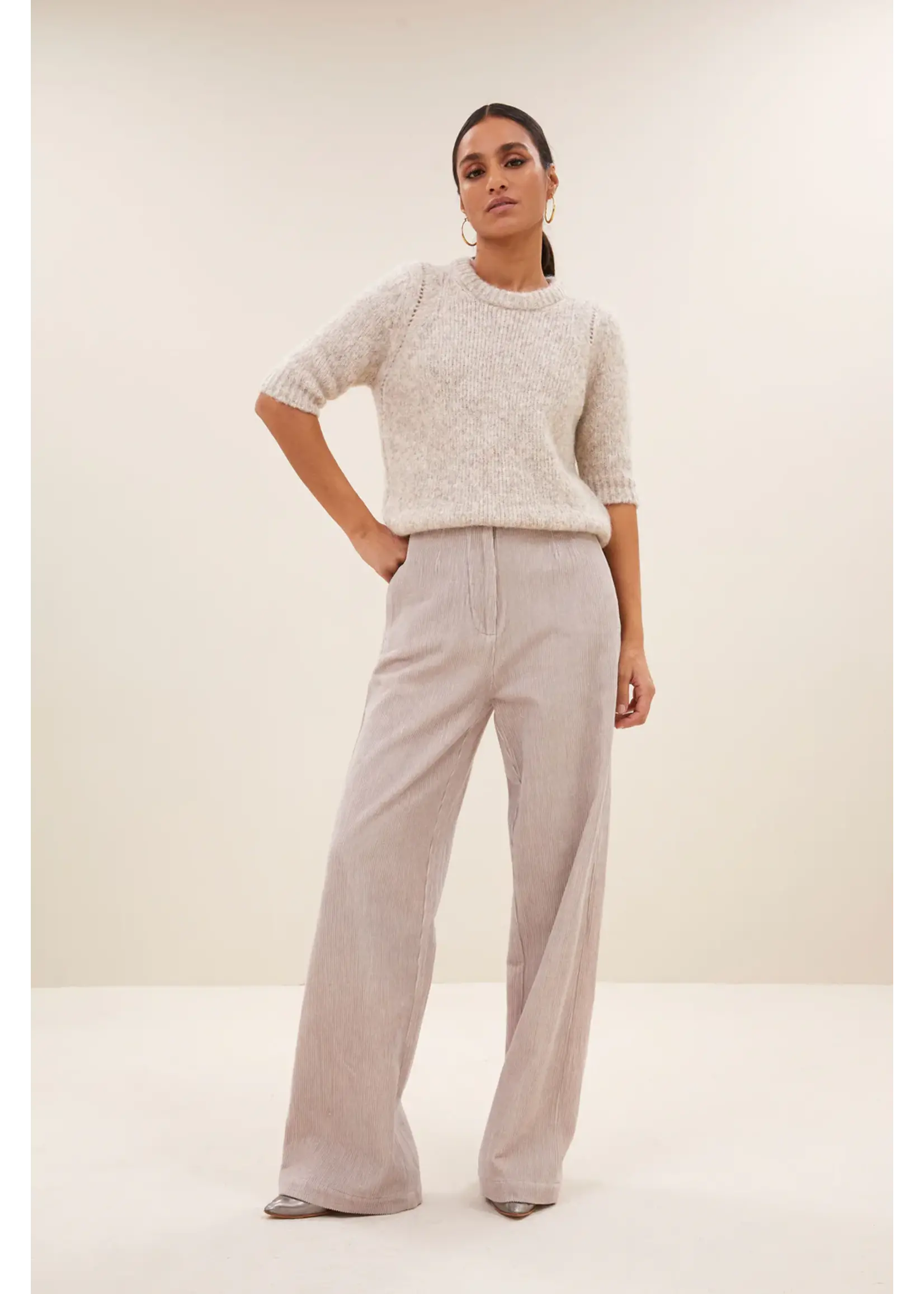 By-Bar By-Bar- Odin Cord Pants - Light Chalk