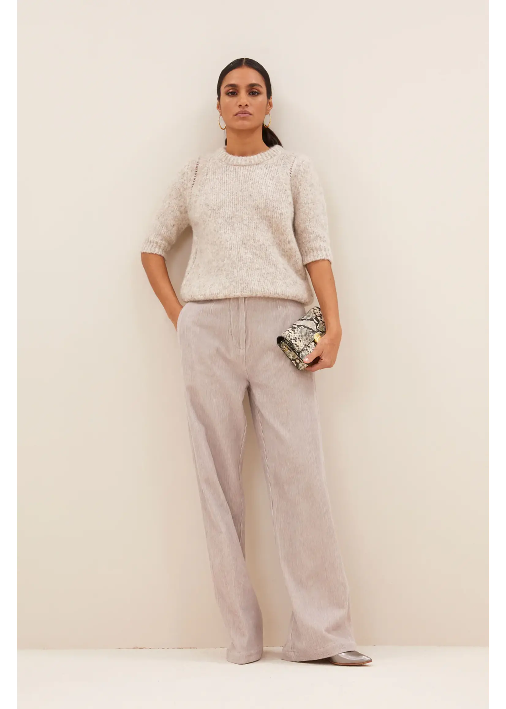 By-Bar By-Bar- Odin Cord Pants - Light Chalk