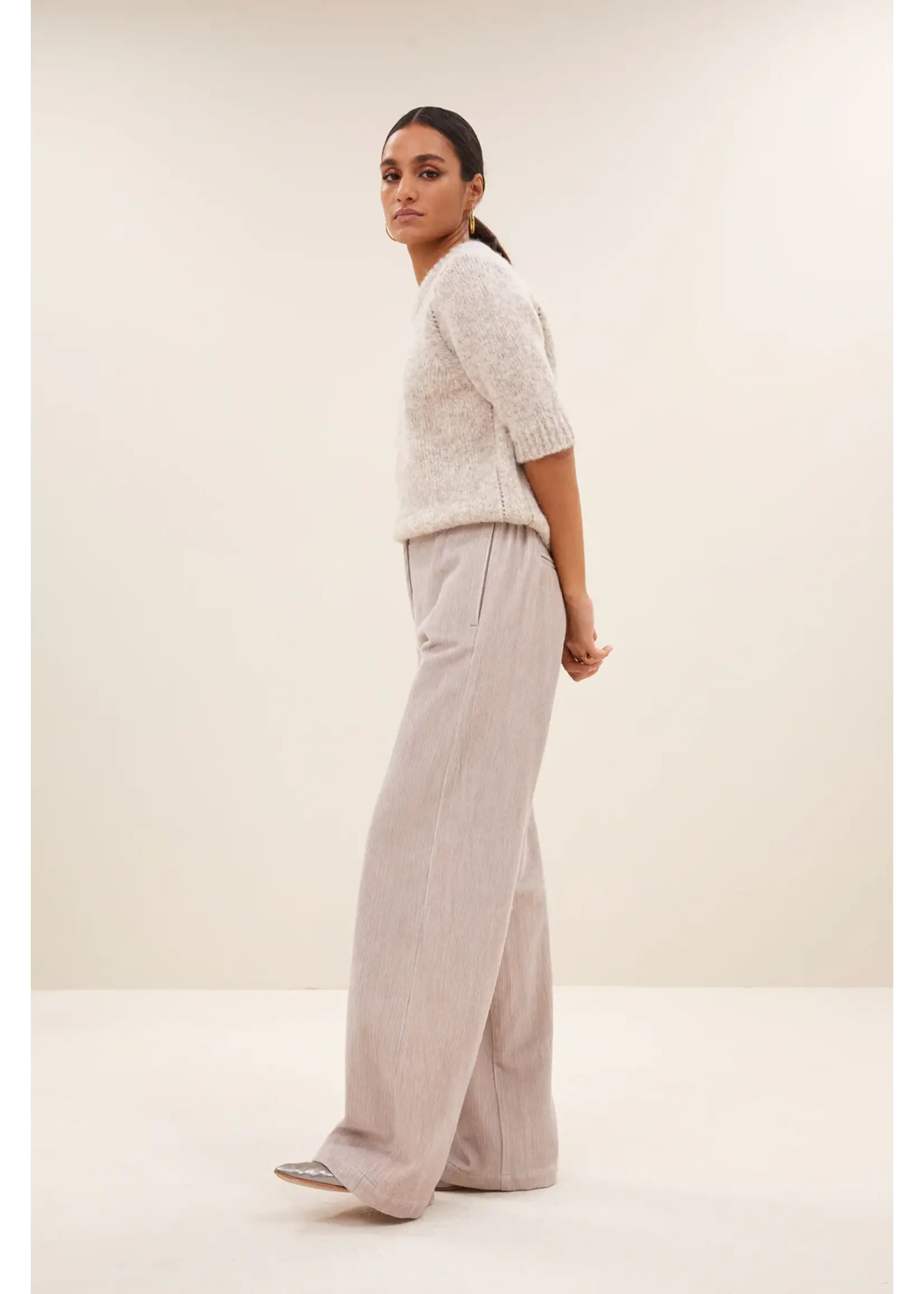 By-Bar By-Bar- Odin Cord Pants - Light Chalk