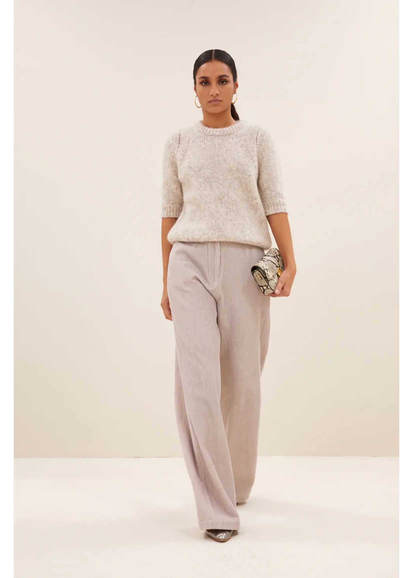 By-Bar By-Bar- Odin Cord Pants - Light Chalk