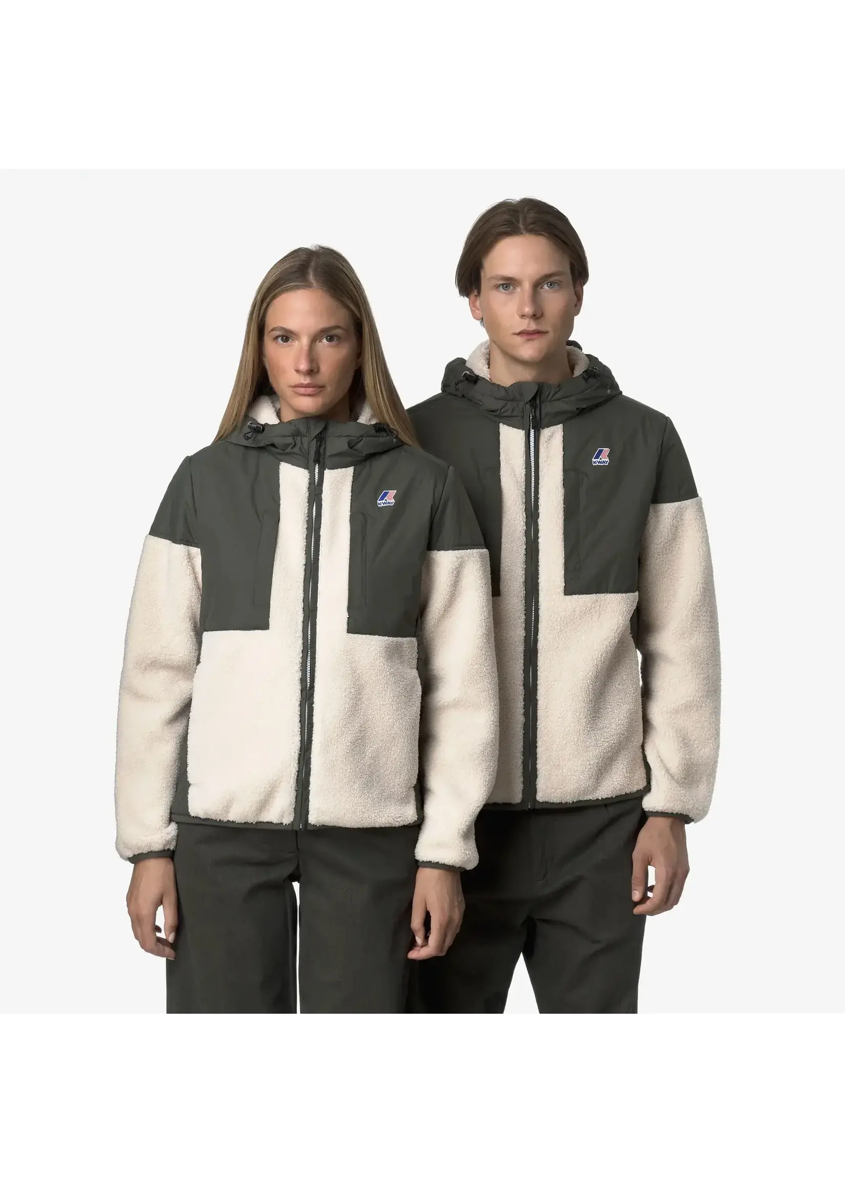 K-WAY K-WAY - Samson 4.0 Orsetto - Green Blackish/Ecru