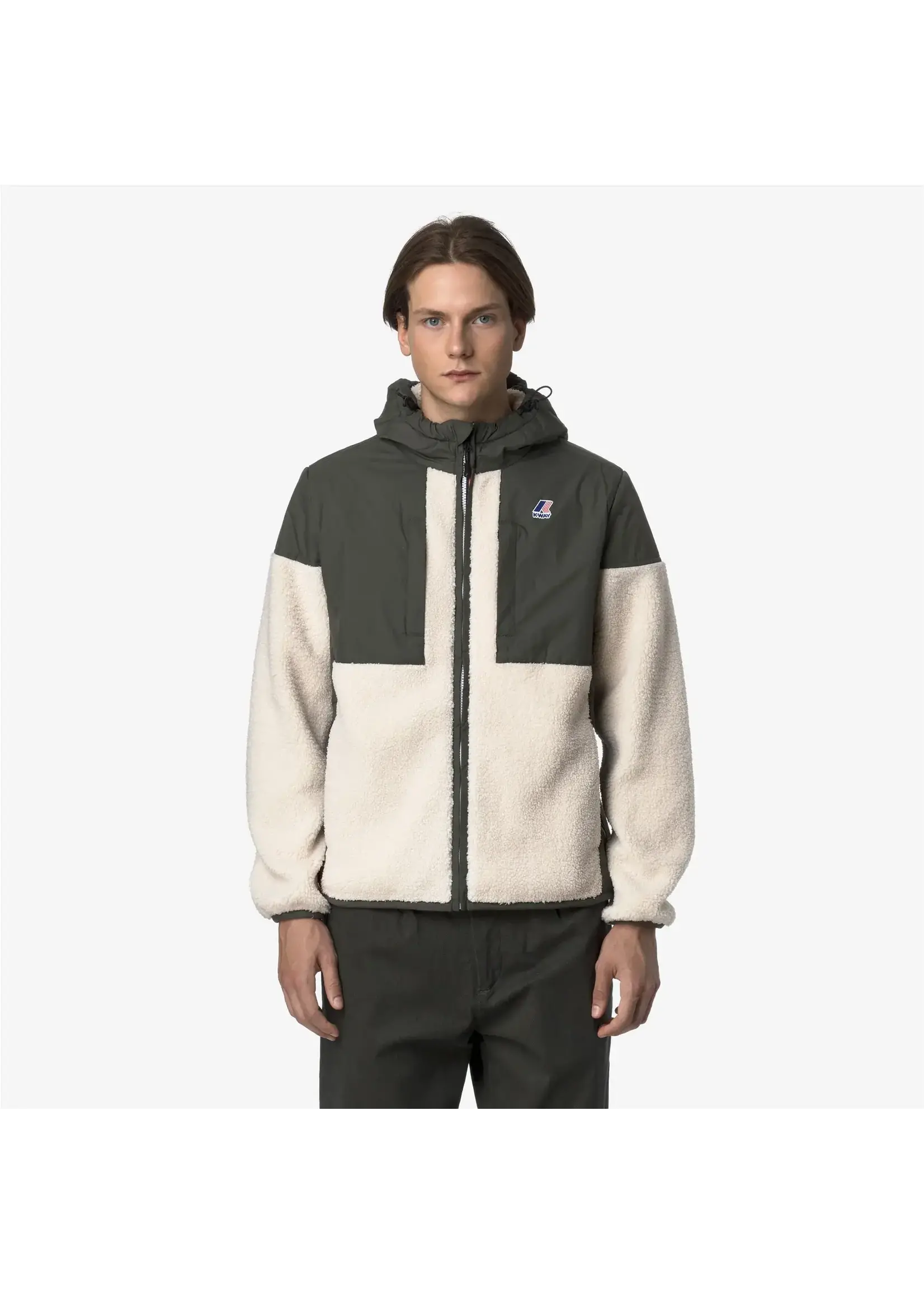 K-WAY K-WAY - Samson 4.0 Orsetto - Green Blackish/Ecru