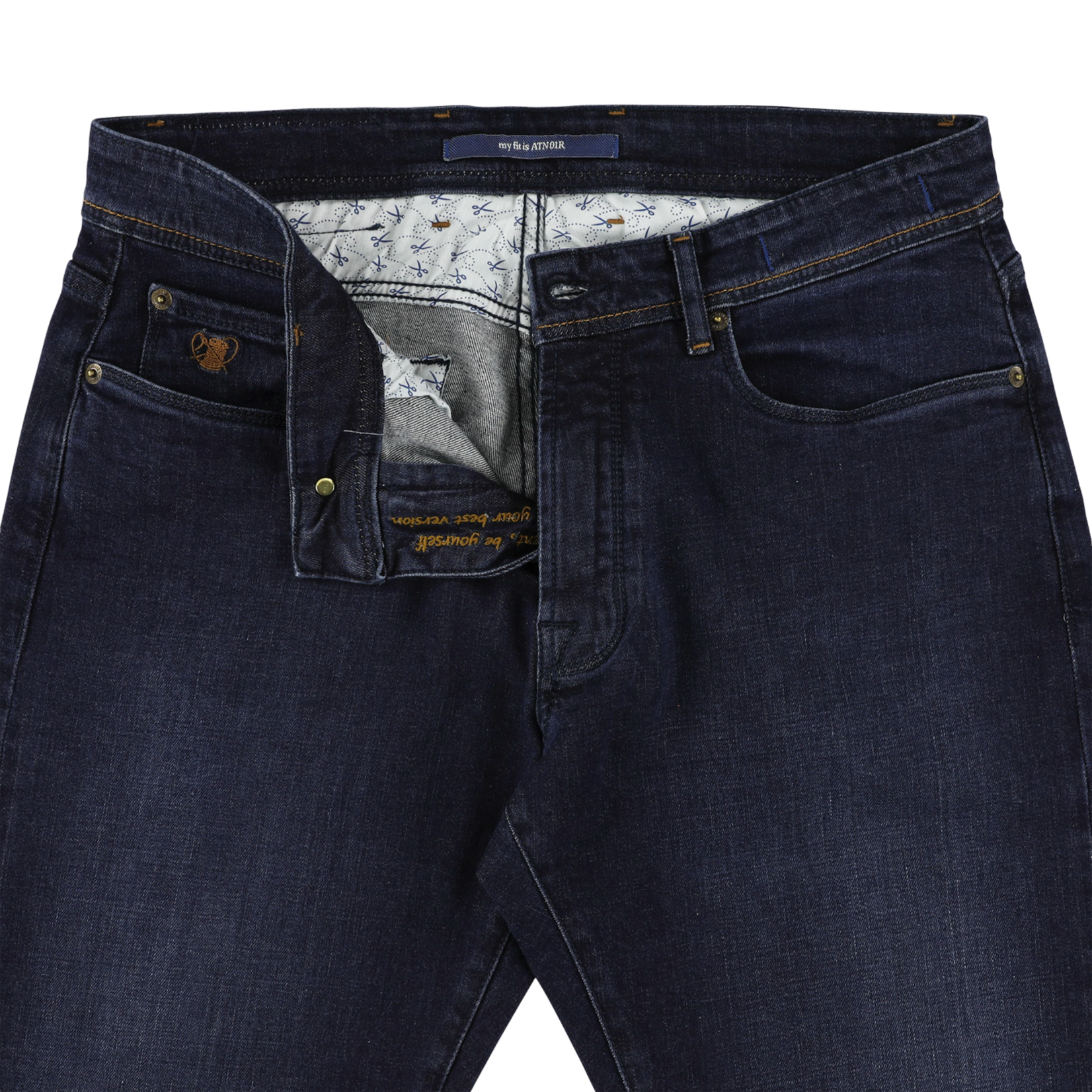 Atelier Noterman Atelier Noterman - Relax  Fit Jeans ATN01rg - Donker Denim