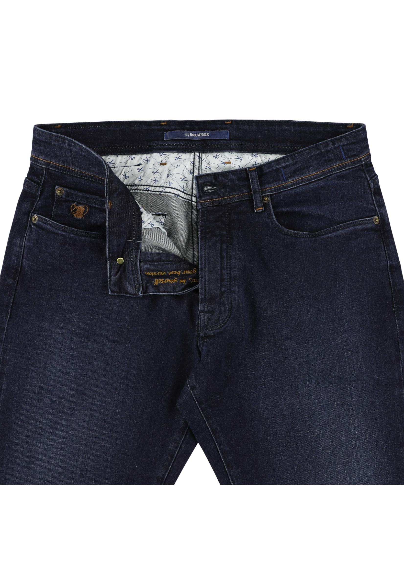 Atelier Noterman Atelier Noterman - Relax  Fit Jeans ATN01rg - Donker Denim