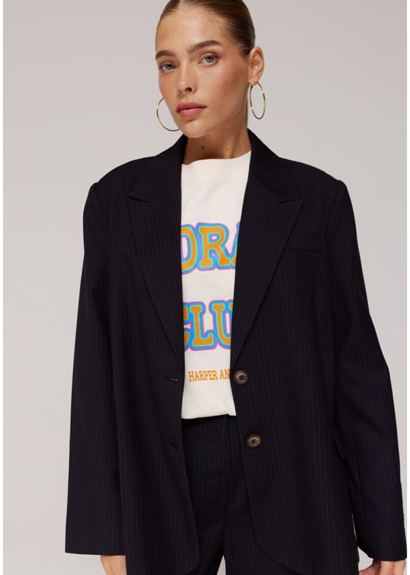 Harper&Yve Harper&Yve - Anna Blazer - Black/Stripe