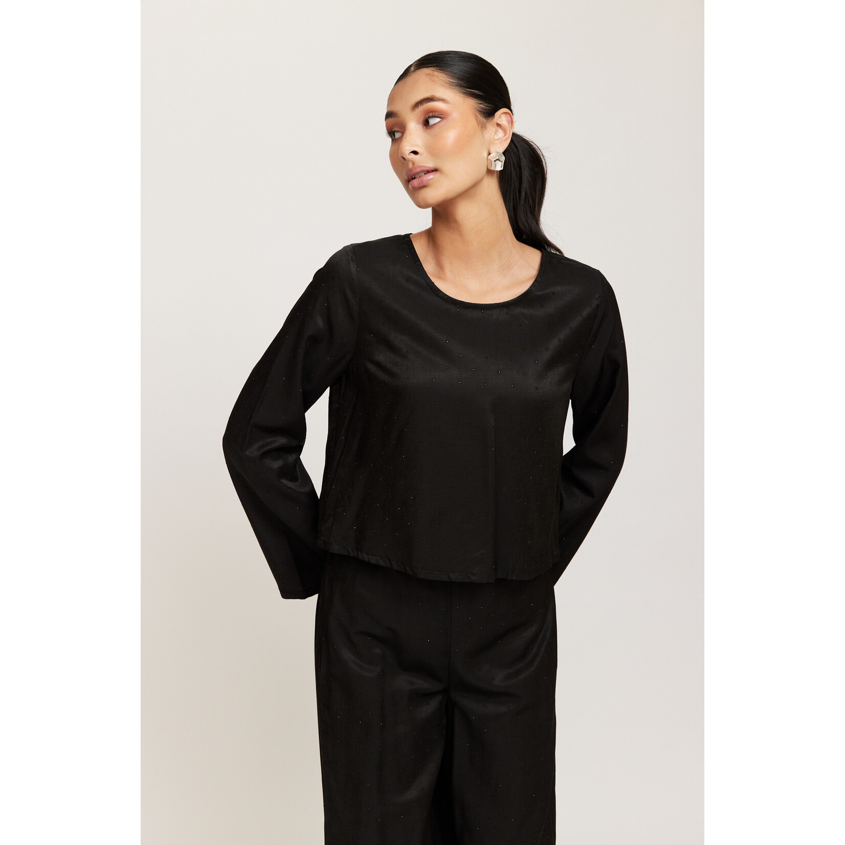 Rut&Circle Rut&Circle - Emma Strass Blouse - Zwart