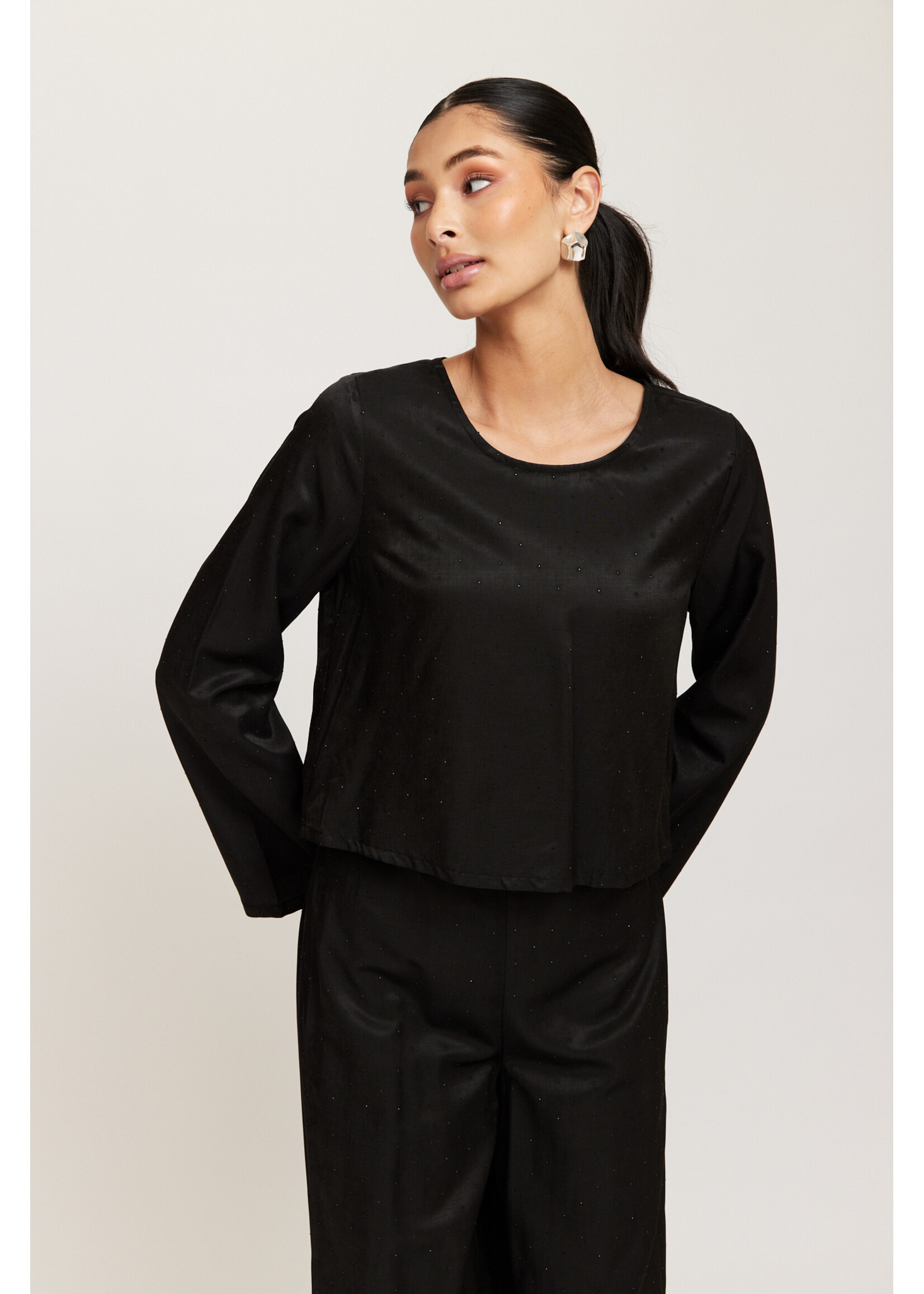 Rut&Circle Rut&Circle - Emma Strass Blouse - Zwart