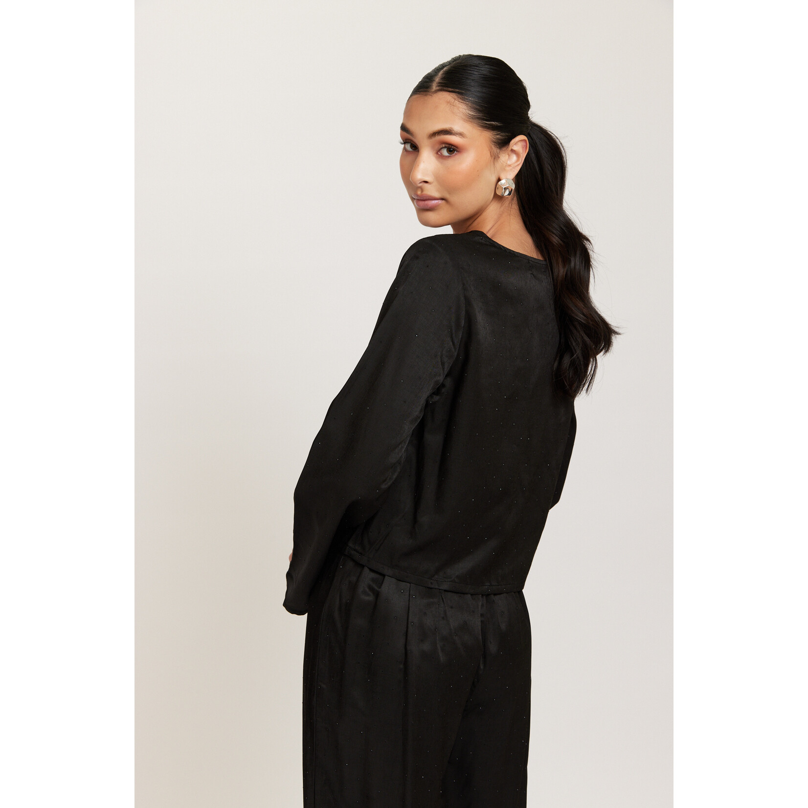Rut&Circle Rut&Circle - Emma Strass Blouse - Zwart