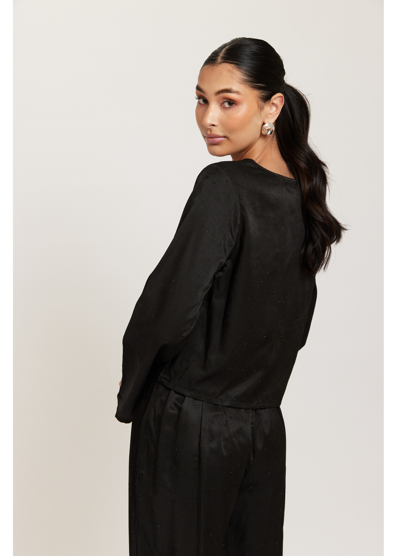 Rut&Circle Rut&Circle - Emma Strass Blouse - Zwart