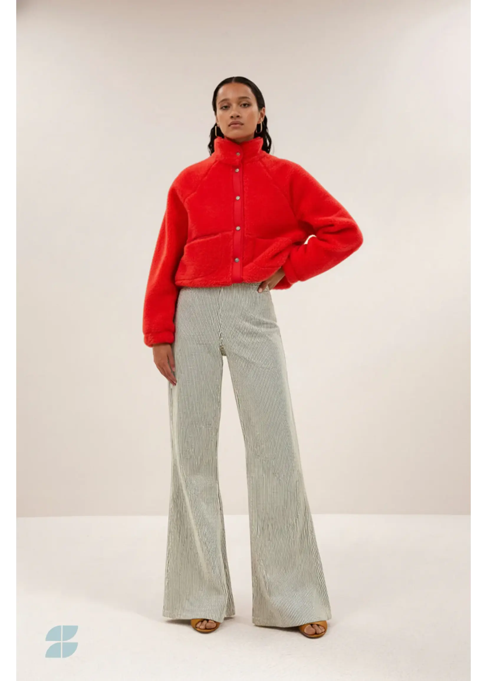 By-Bar By-Bar - Femme Stripe Broek - Jet Black