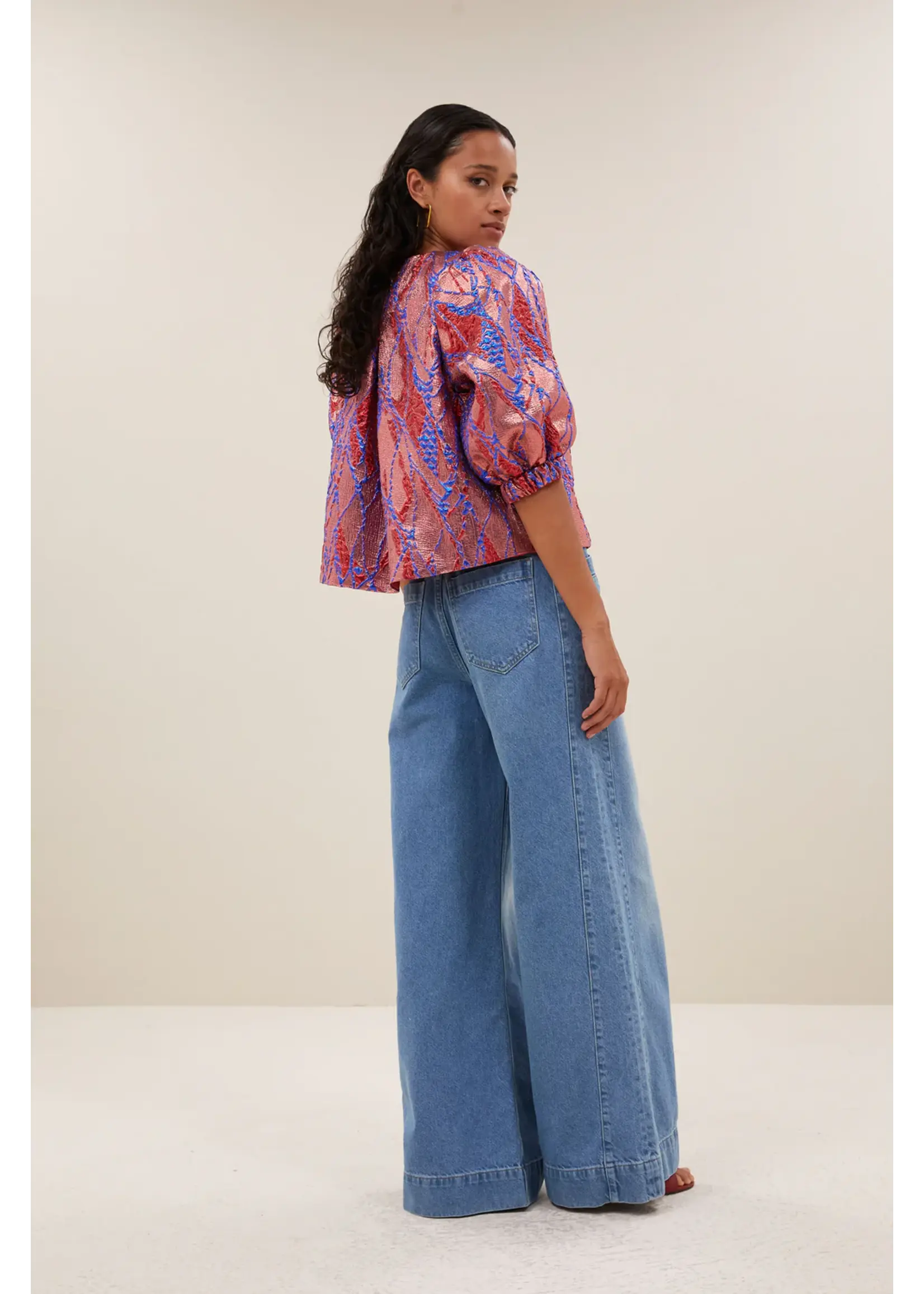 By-Bar By-Bar - Mauri Jacquard Blouse - Coral