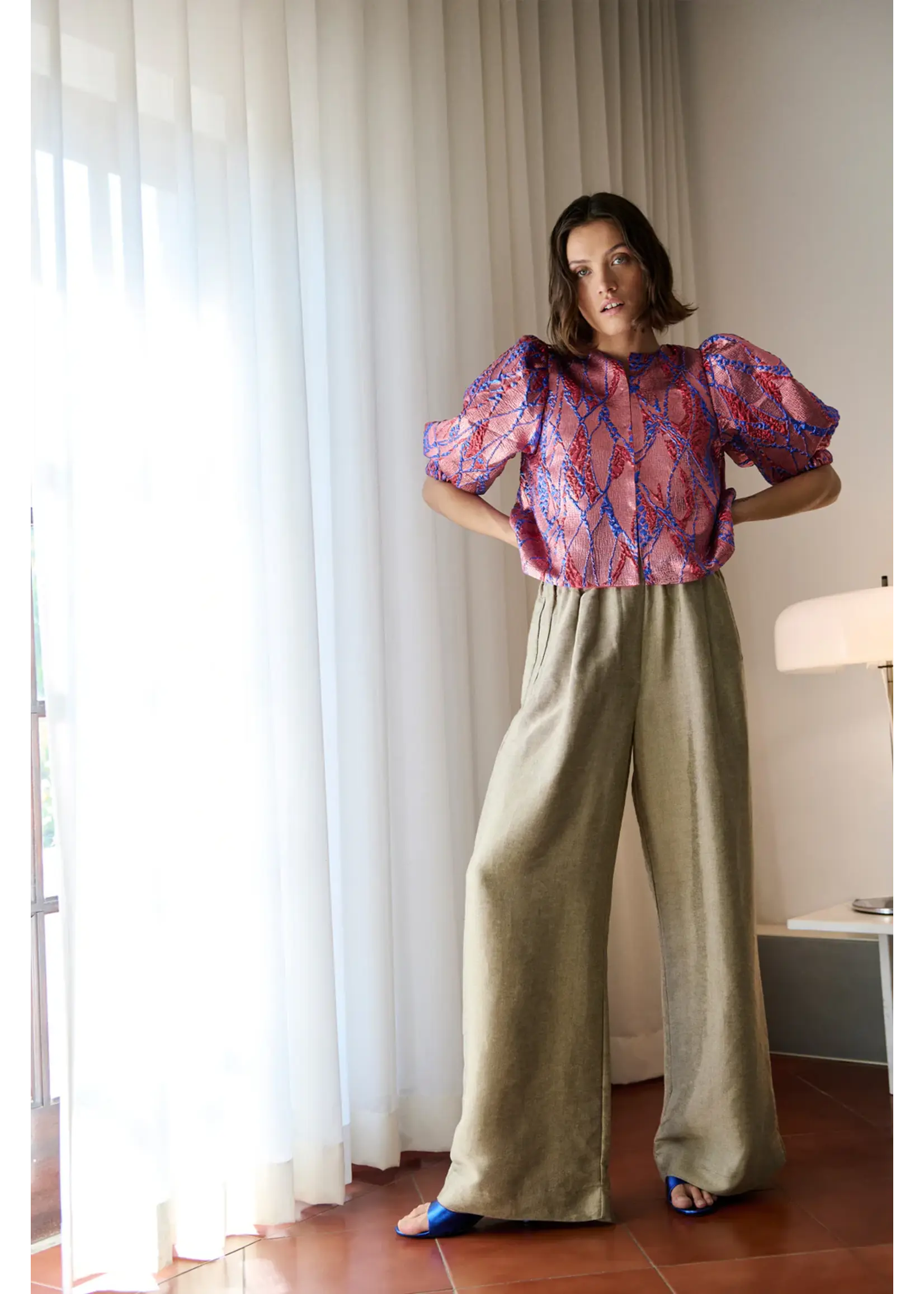 By-Bar By-Bar - Mauri Jacquard Blouse - Coral