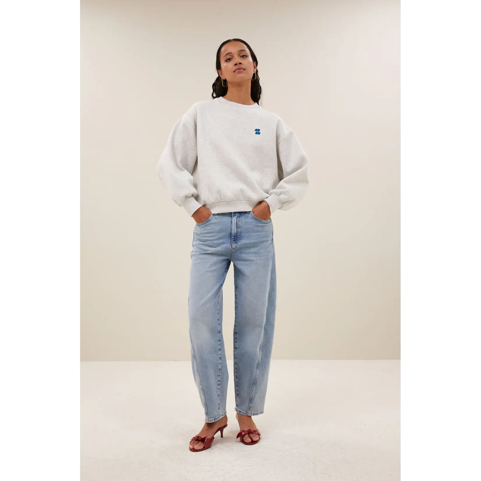 By-Bar By-Bar - Bibi Lucky Everyday Sweater - Light Grey Melee